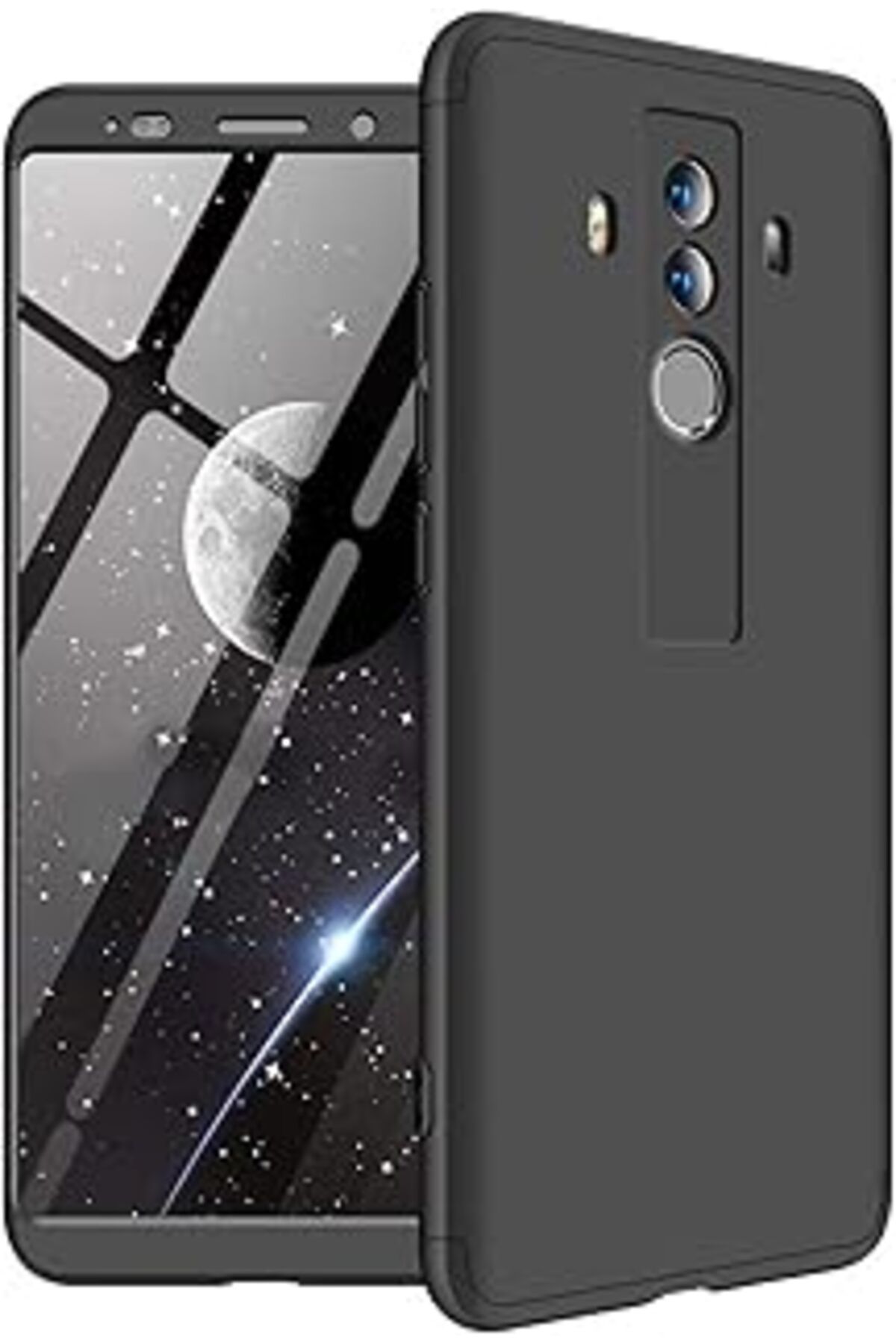 feifei Huawei Mate 10 Pro Kılıf 360 Tam Koruma Ays Kapak 3 Parça Slim Fit Siyah