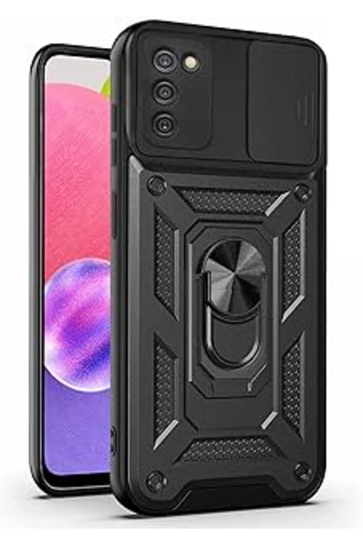 NZM TİCARET Galaxy A03S Için Kılıf Impact Resistant [Galaxy A03S Ile Uyumlu Kılıf - Siyah]