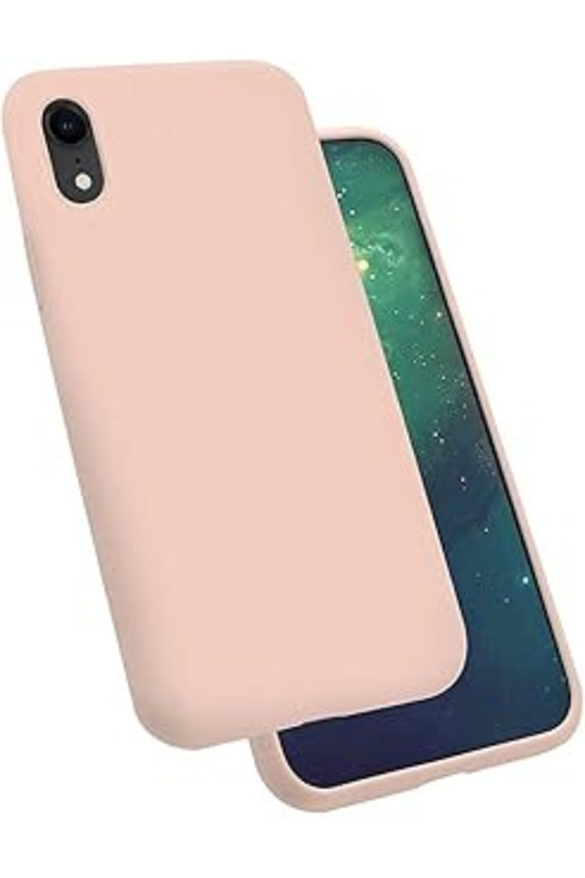 NZM TİCARET 11144 Iphone Xr 6.1 Ile Uyumlu Kılıf Silk Silikon, Pembe