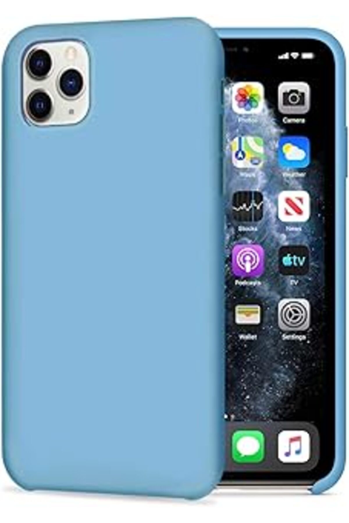 nerede bulurum Caseup Iphone 11 Pro Uyumlu Kılıf Caseup Slim Liquid Silicone Uyumlu Kılıf Mavi