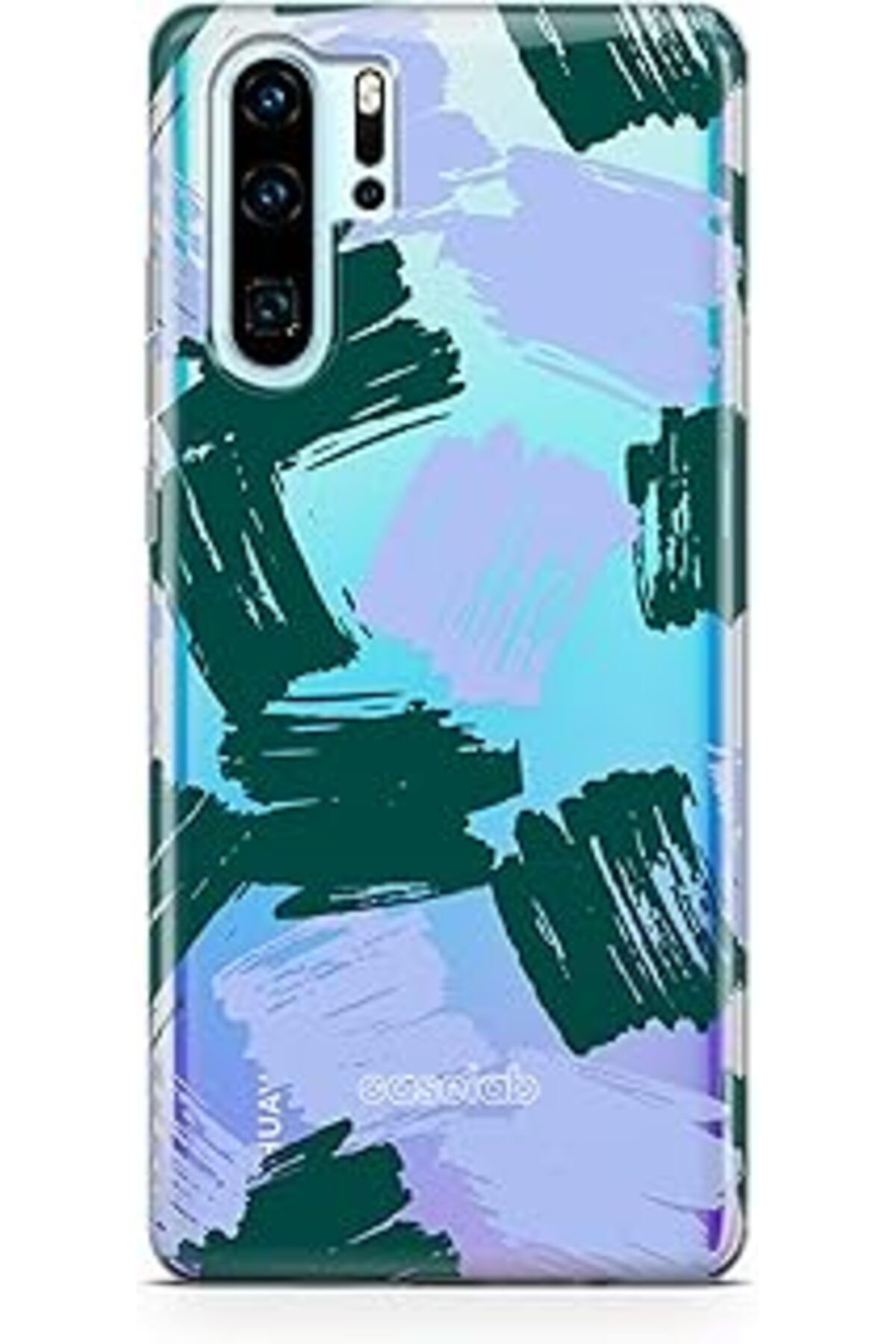 nerede bulurum Caseslab Huawei P30 Şeffaf Telefon Kılıfı - Hed Blue Green