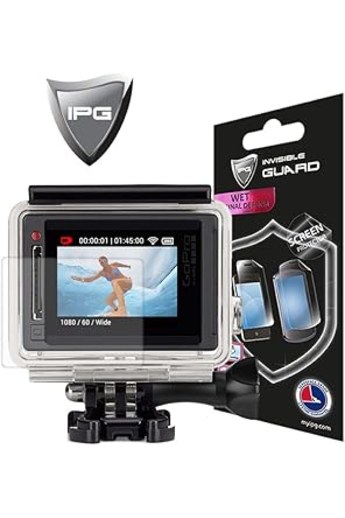 NZM TİCARET Ipg Gopro Hero 4 Silver Camera Lcd 1.75 Inç 2 Adet