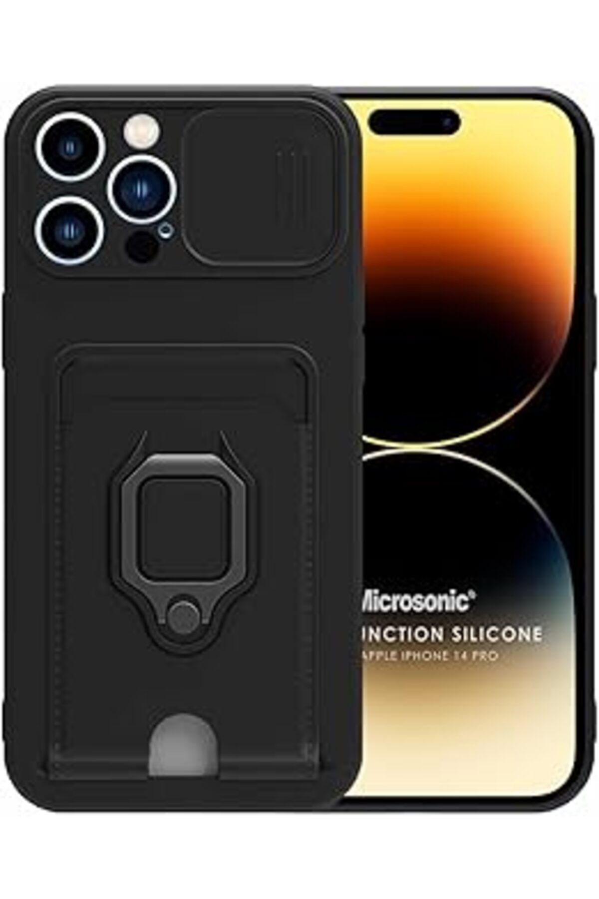 NZM TİCARET Iphone 14 Pro Için Kılıf Multifunction Silicone Siyah [Iphone 14 Pro Ile Uyumlu Kı