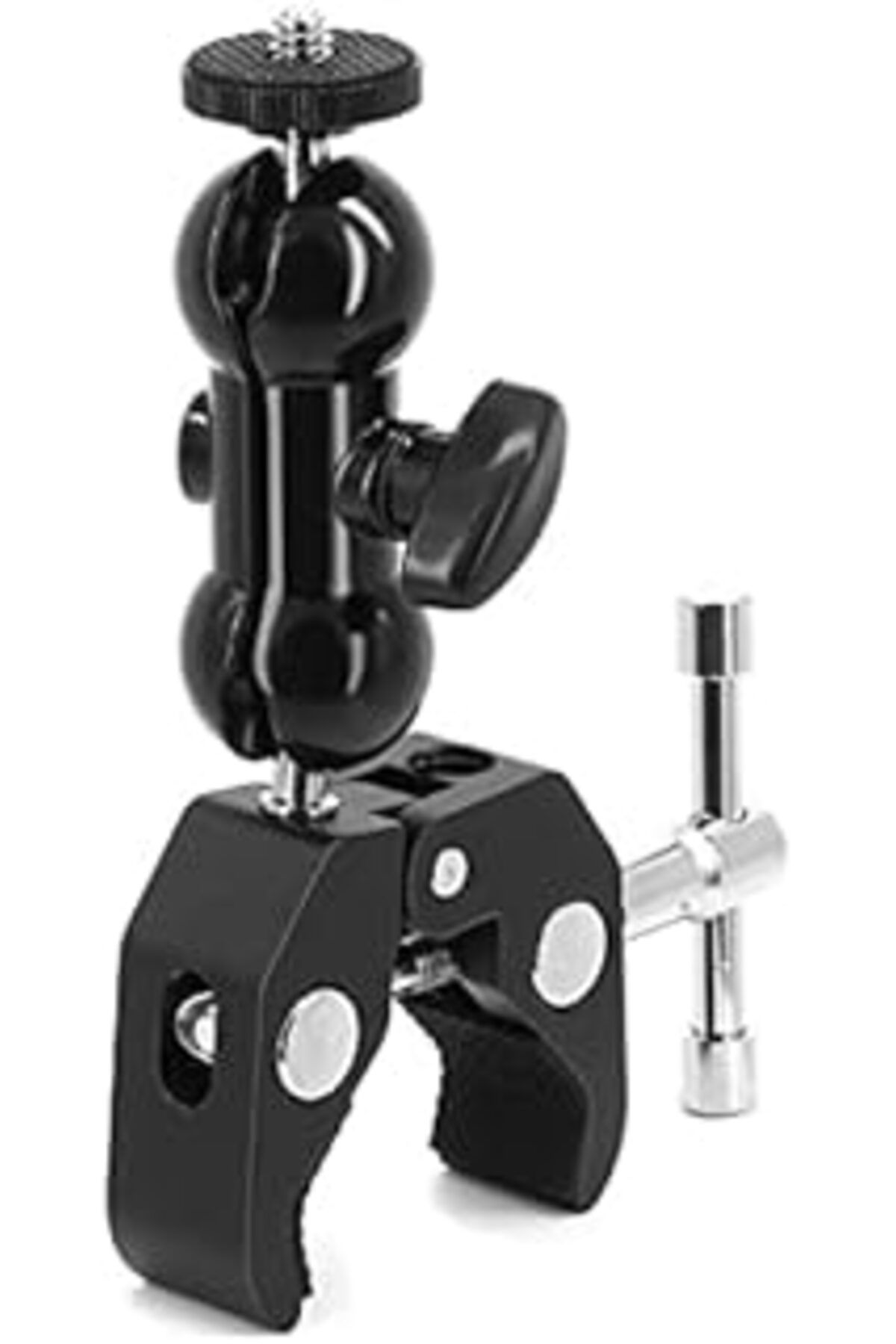 NZM TİCARET Ayex Dual Ball Heads Arm + Super Crab Clamp Kelepçe