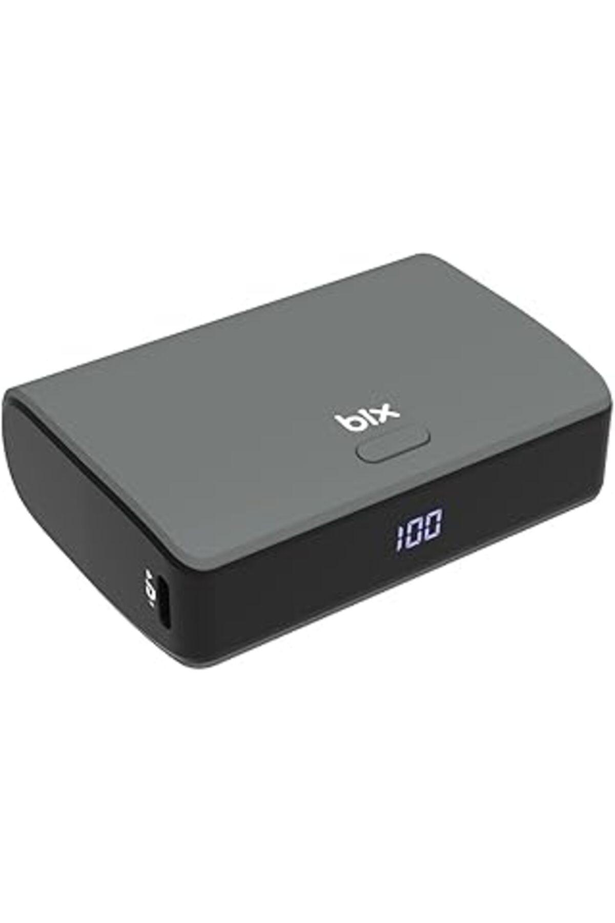 NZM TİCARET Bix Pb106 10000Mah Pd20W Type-C Usb Çift Çıkışlı Led Göstergeli Mini Powerbank Gri