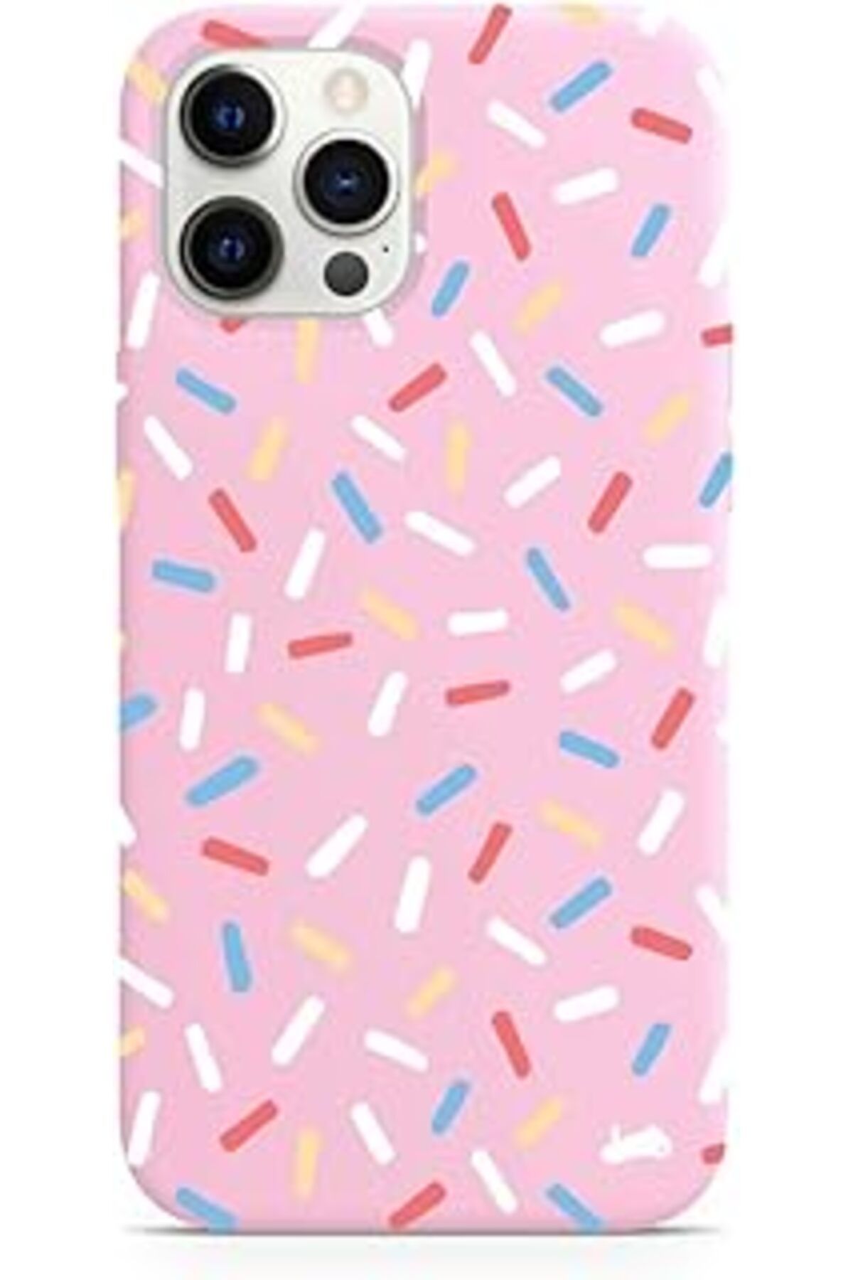 NZM TİCARET Caseslab Iphone 12 Pro Max Pembe Silikon Telefon Kılıfı - Confetti Classic