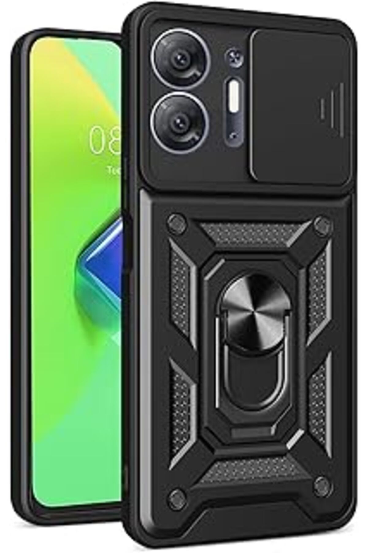 NZM TİCARET Infinix Hot 30 5G Kılıf Impact Resistant Siyah [Hot 30 5G Ile Uyumlu Kılıf - Siyah]