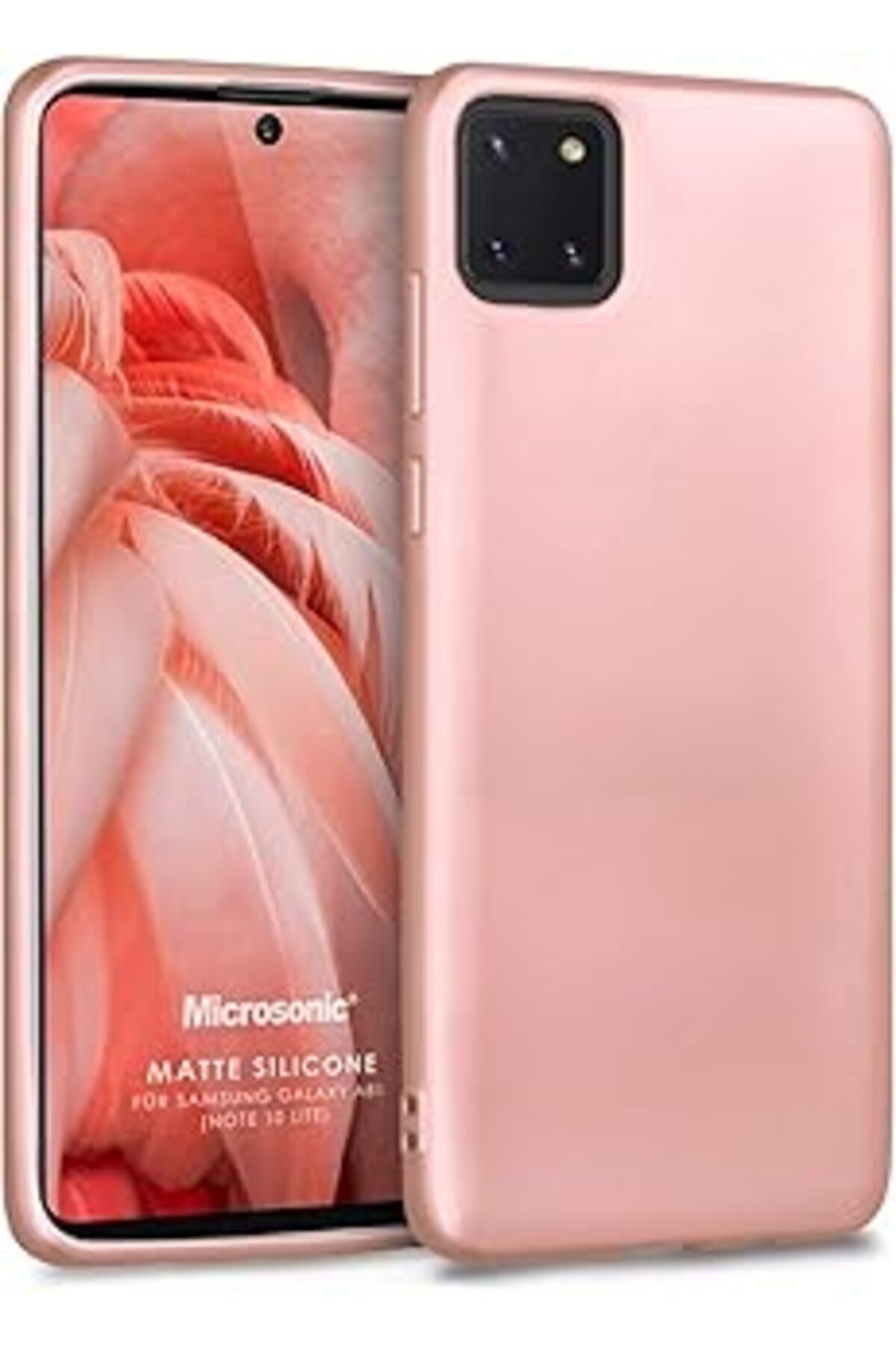 nerede bulurum Matte Silicone Galaxy Note 10 Lite Için Kılıf Rose [Galaxy Note 10 Lite Ile