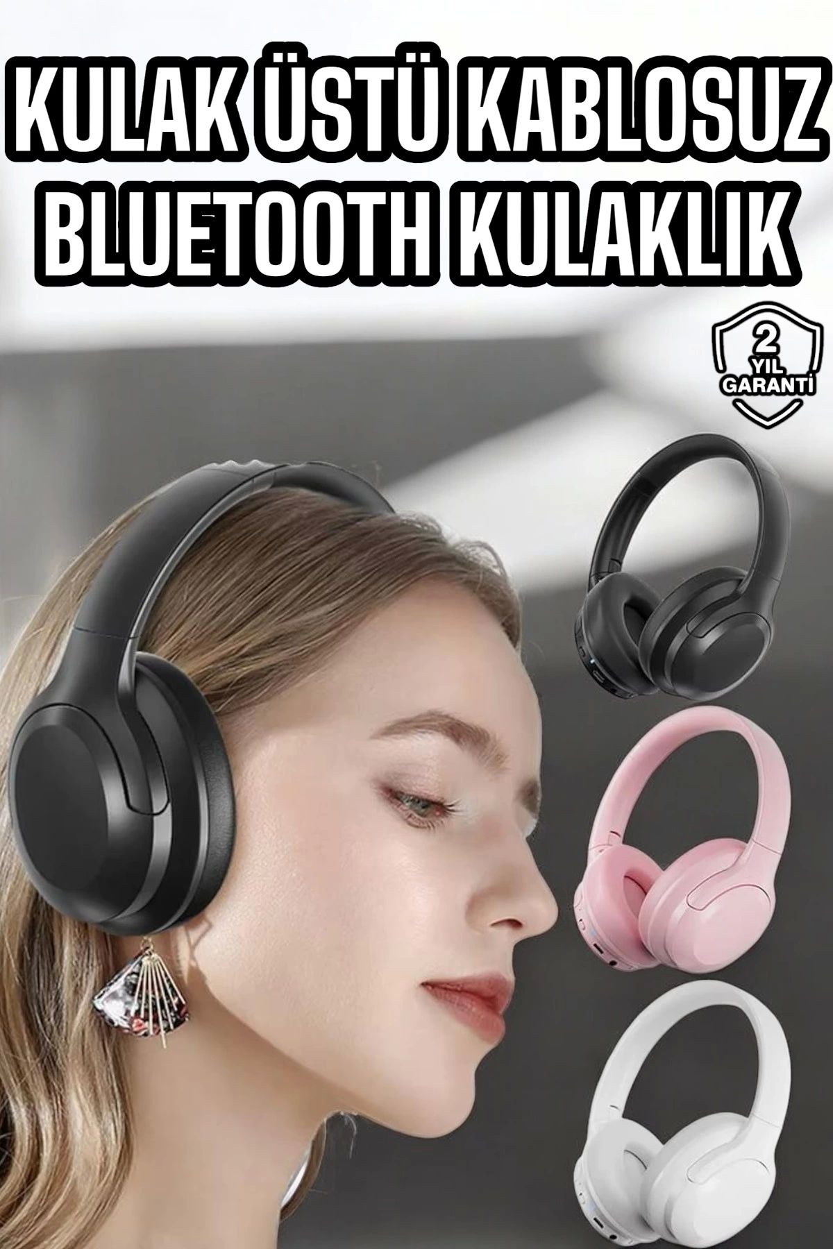 ASTRALTECH Kablosuz Bluetooth Kulaklık ANC/ENC Destekli Kulak Üstü Yüksek Ses Kaliteli