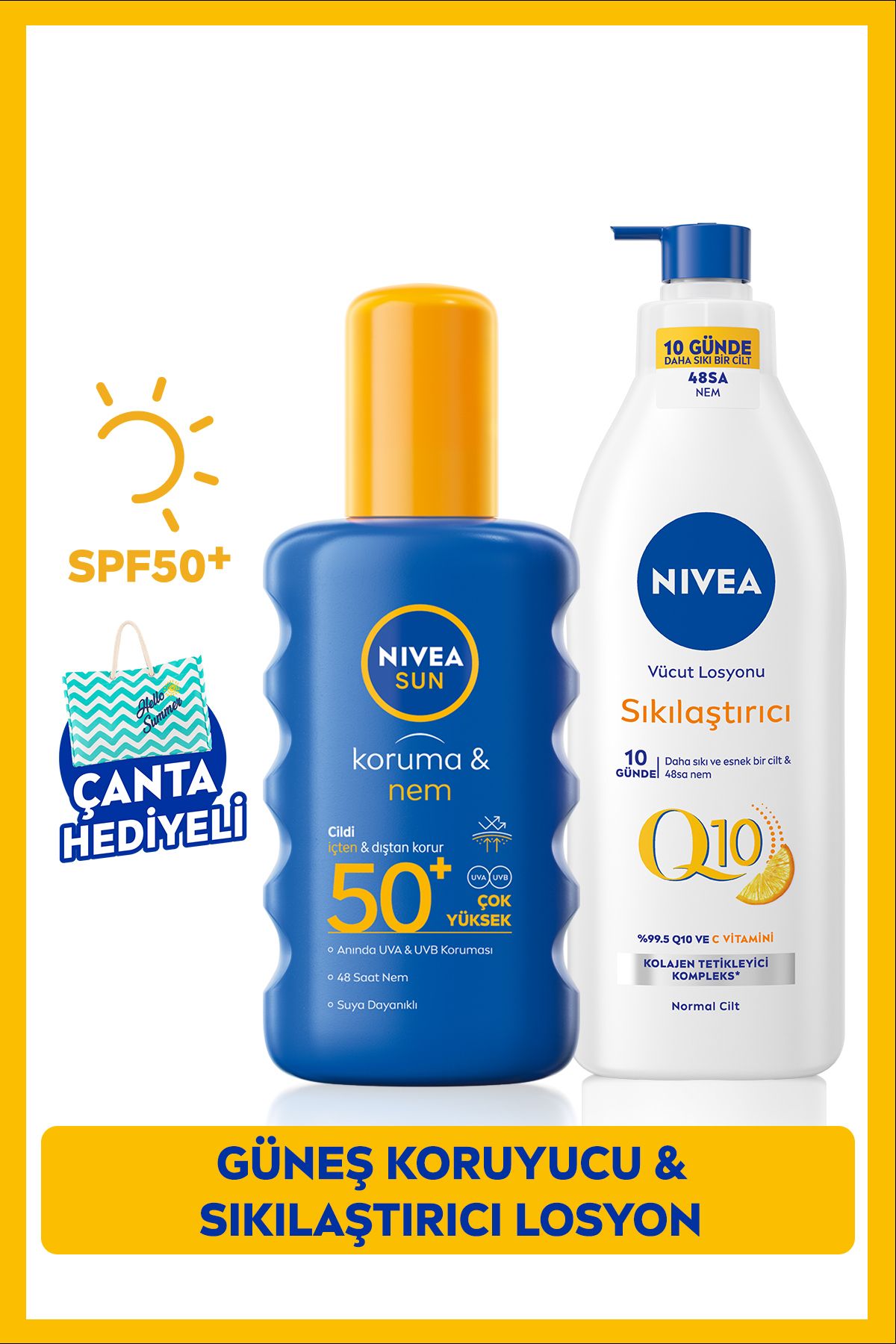 NIVEA Ciltte Ferah Ve İpeksi Bir His Bırakır.Güneş Koruyucu Vücut Spreyi 200ml Spf50 S.G.LLK