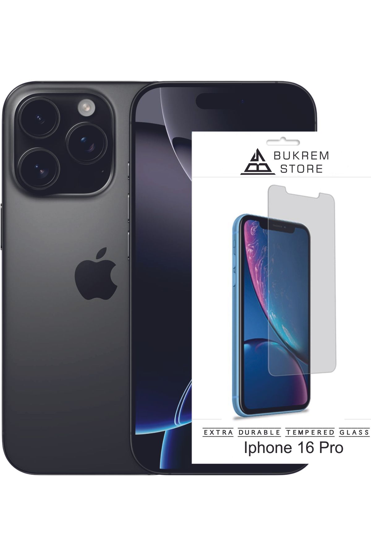 Store iPhone 16 Pro Uyumlu Tam Kaplayan Şeffaf Kırılmaz Temperli Cam Ekran Koruyucu | Üstün Koruma!