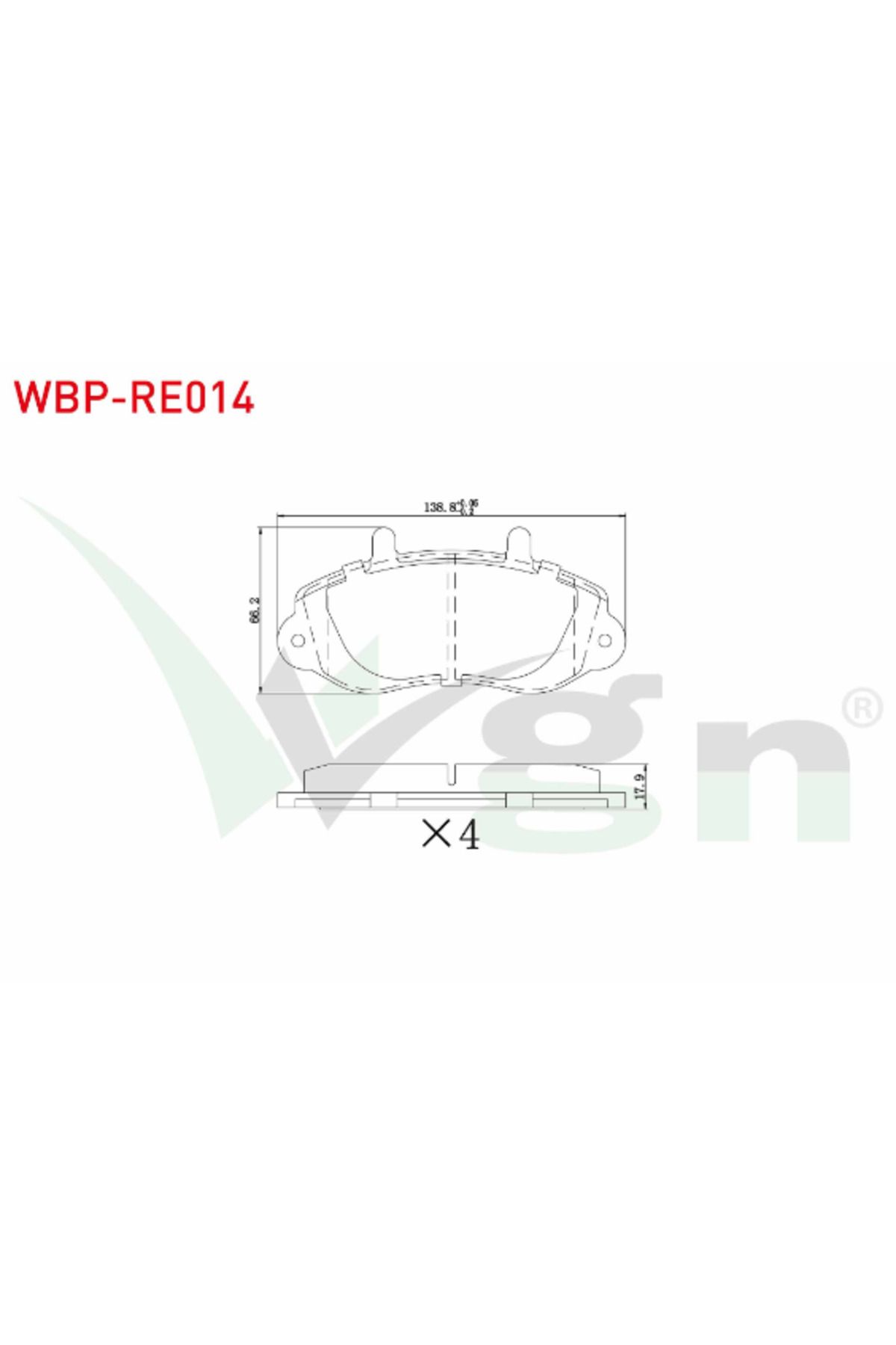 WGN MASTER 2.5 D - 2.8 DTI / MOVANO A 1.9 DTI ÖN FREN BALATASI 2001-2010 ARASI 7701205294