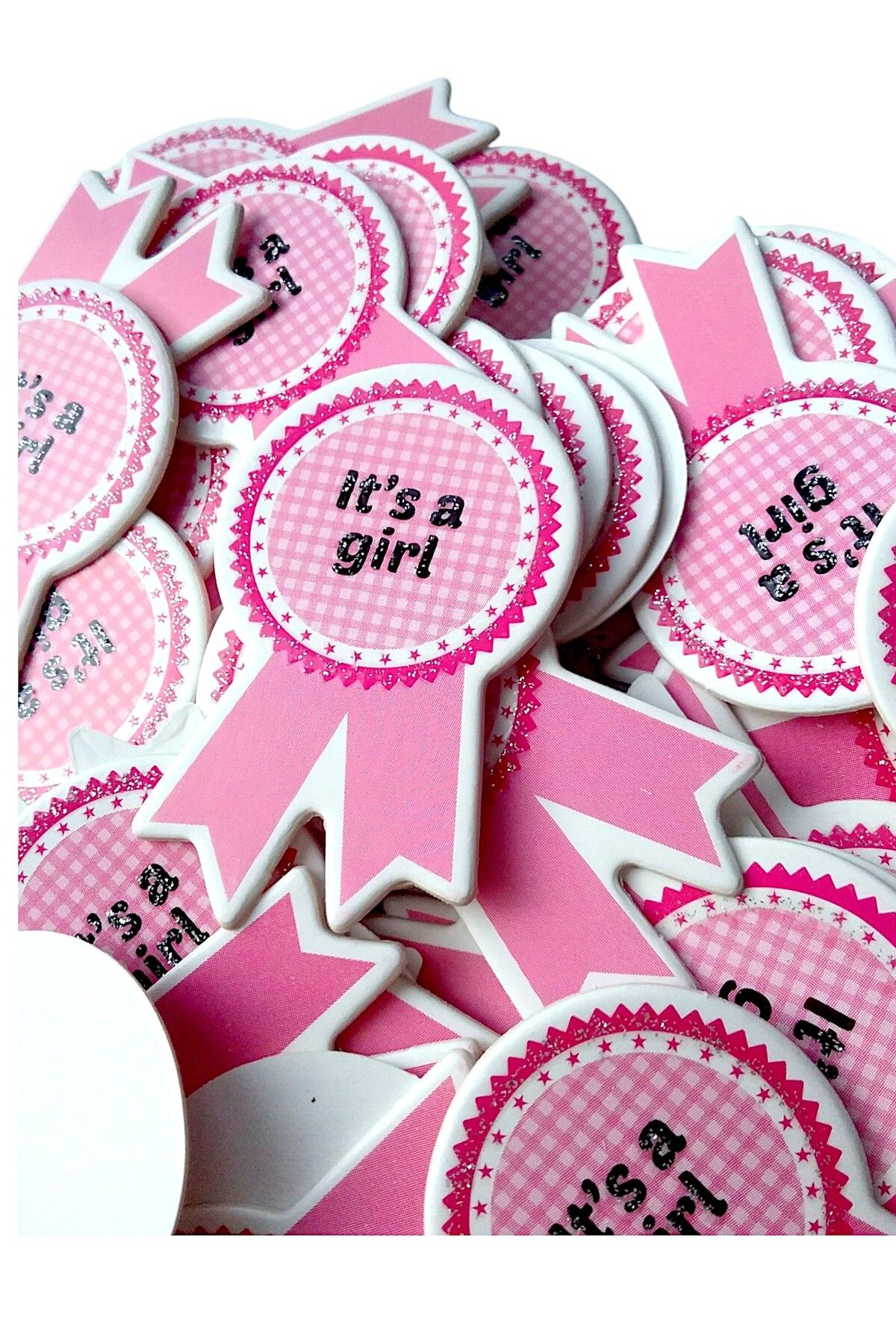 Armada 12 Adet İt's A Girl Sticker Plastik (4,5 Cm * 3 Cm)