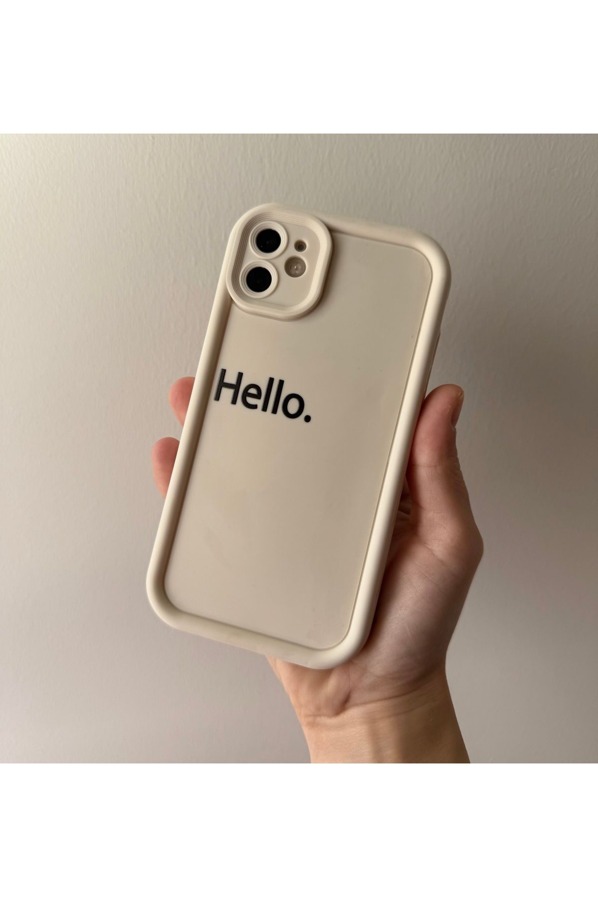 FİŞNEİLETİŞİM İPHONE 11 UYUMLU HELLO KILIF (EKRU)