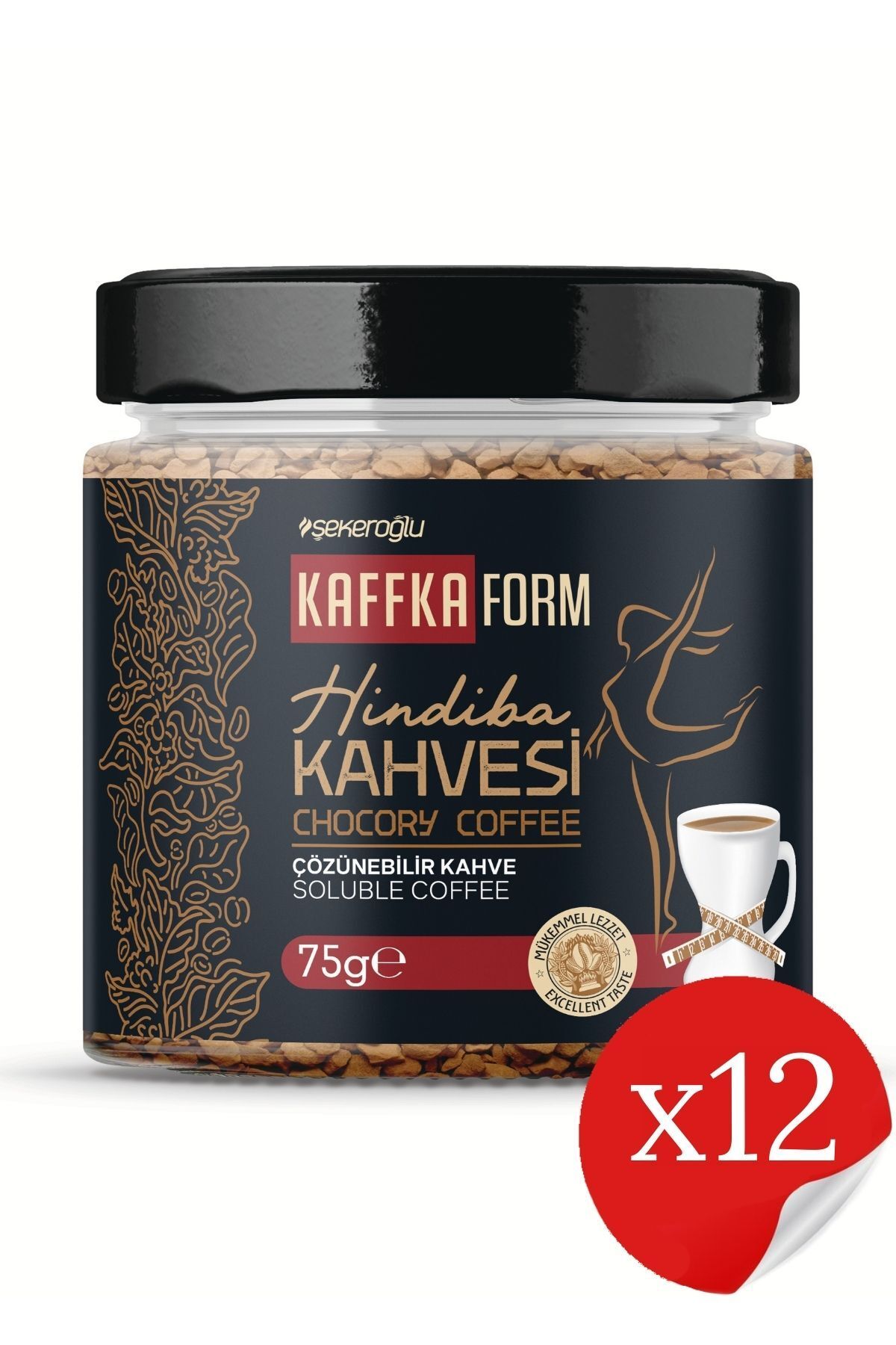 Şekeroğlu Hindiba Kahvesi Detox Kahve (30 KULLANIM) Net 75gr ( 12 Adet )