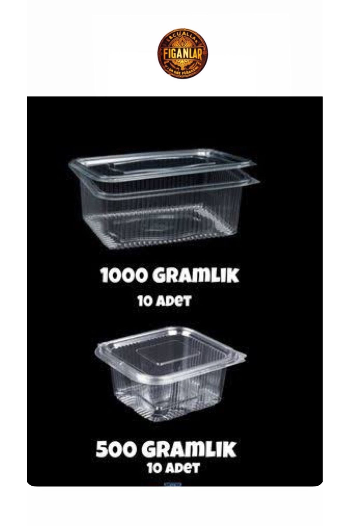 figanlar ambalaj 1000 Gr 10 Adet 500 Gramlık 10 Adet Kullan At Sızdırmaz Şeffaf Buzdolabı Saklama Kabı pratik