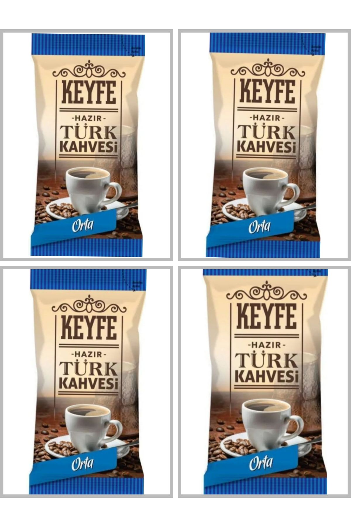 keyfe 4 adet Hazır Türk kahvesi (orta)