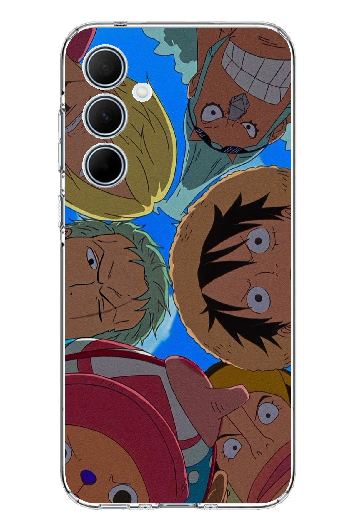 TechTree SAMSUNG Galaxy A35 Uyumlu One Piece Selfie Tasarımlı Şeffaf Silikon Kılıf