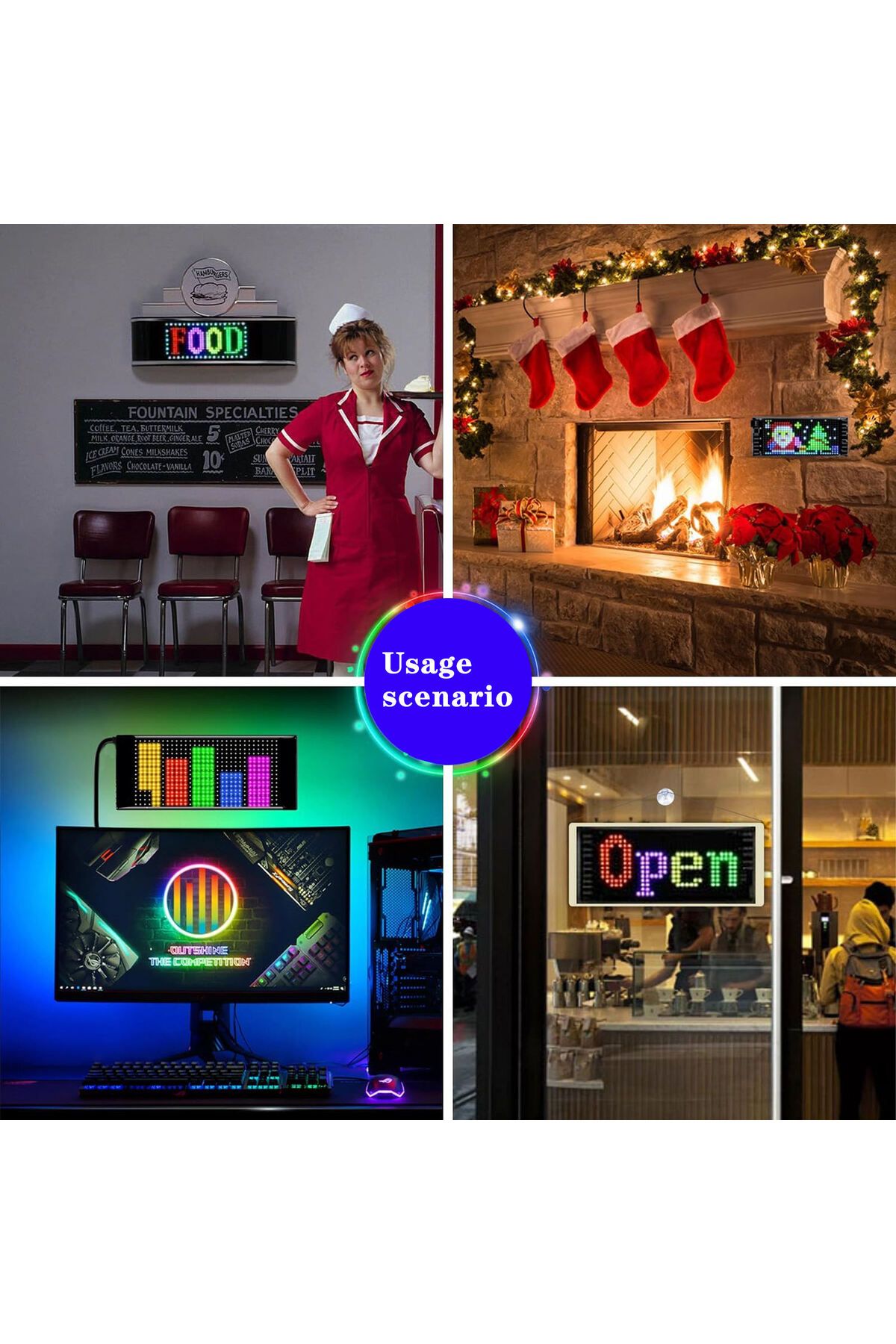 WASHA-90 cm Matrix Led Panel, Phone Controlled Led Screen, Large Size 2