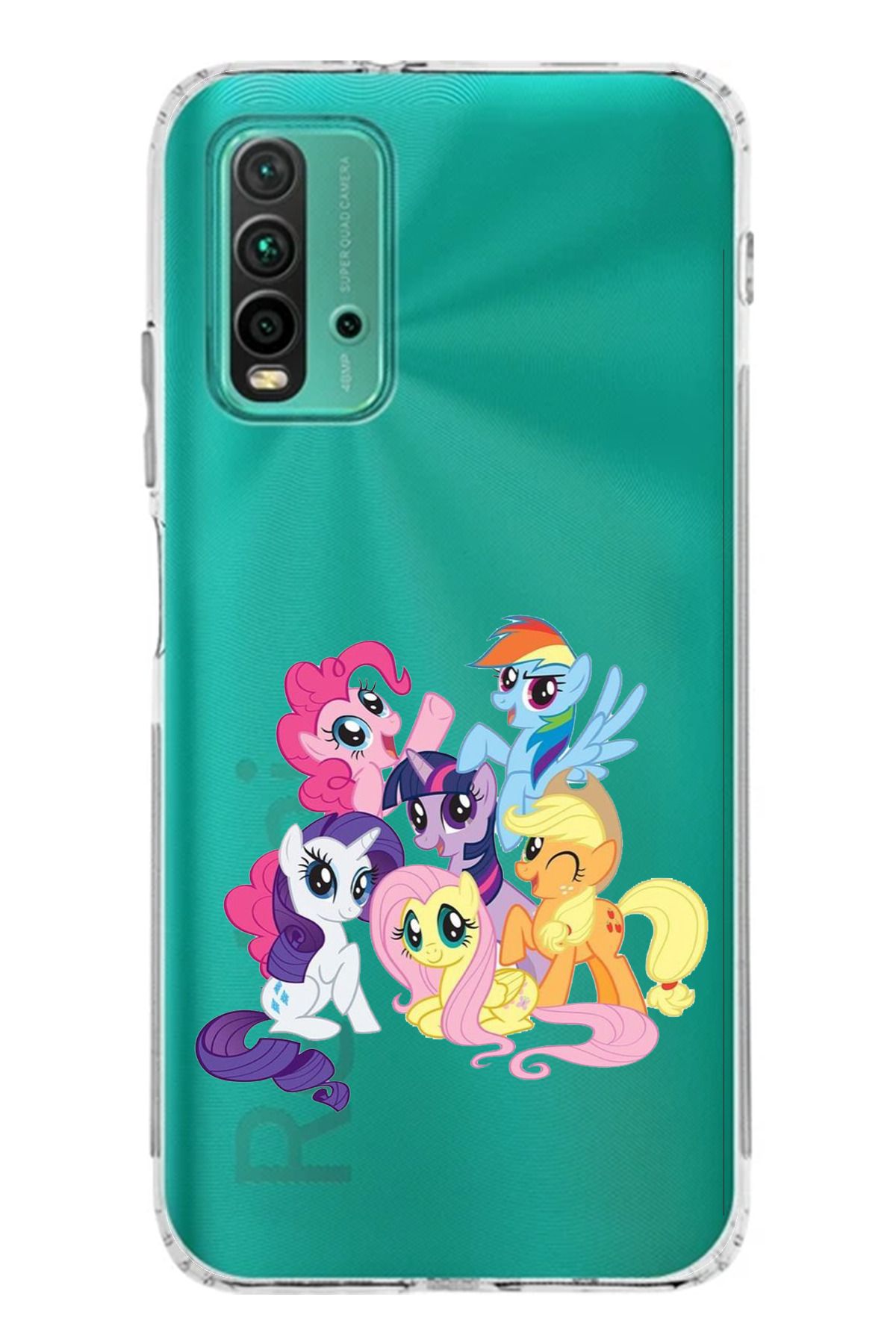 TechTree Redmi 9T Uyumlu My Little Pony: Arkadaşlık Sihirlidir Tasarım Şeffaf Silikon Kılıf