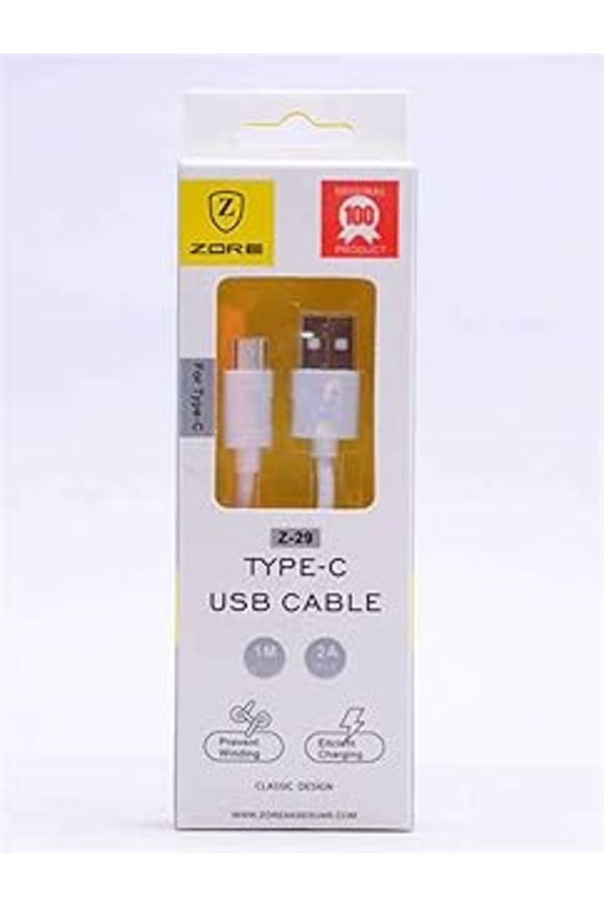 ShopZum Pres Type-C Usb Kablo Z-29, Beyaz