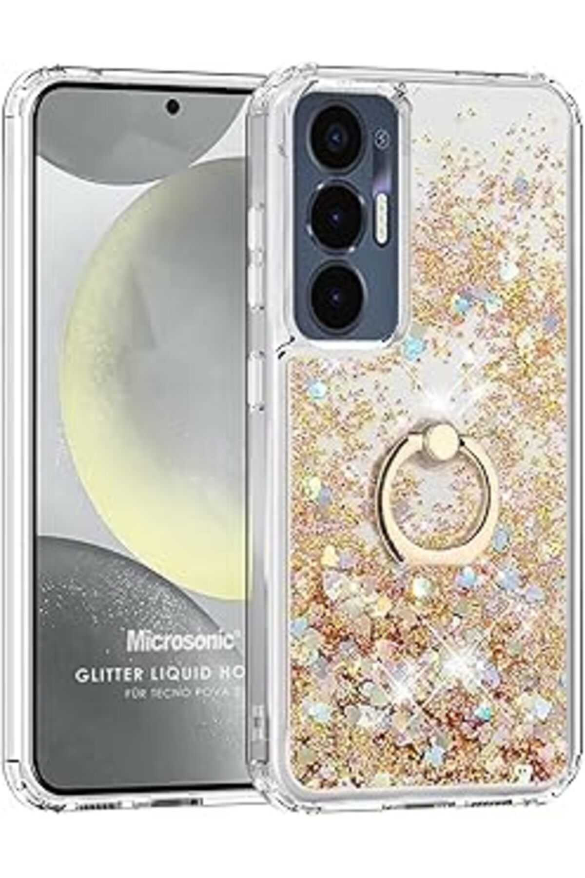 EDALKILIÇ Tecno Pova 3 Için Kılıf Glitter Liquid [Pova 3 Ile Uyumlu Kılıf - ]