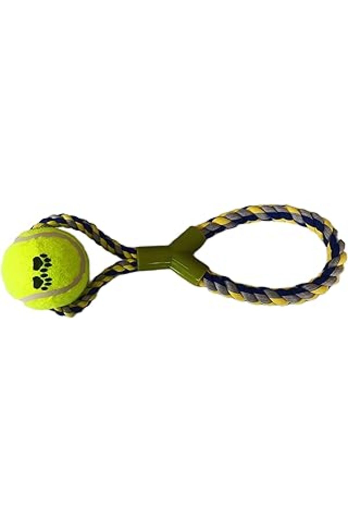 robotrend Markapet Tenis Toplu Köpek Diş İPli Oyuncaklar, Toplu Köpek Oyuncak Çeşitleri (Mavi, 7 Cm X 27 Cm)