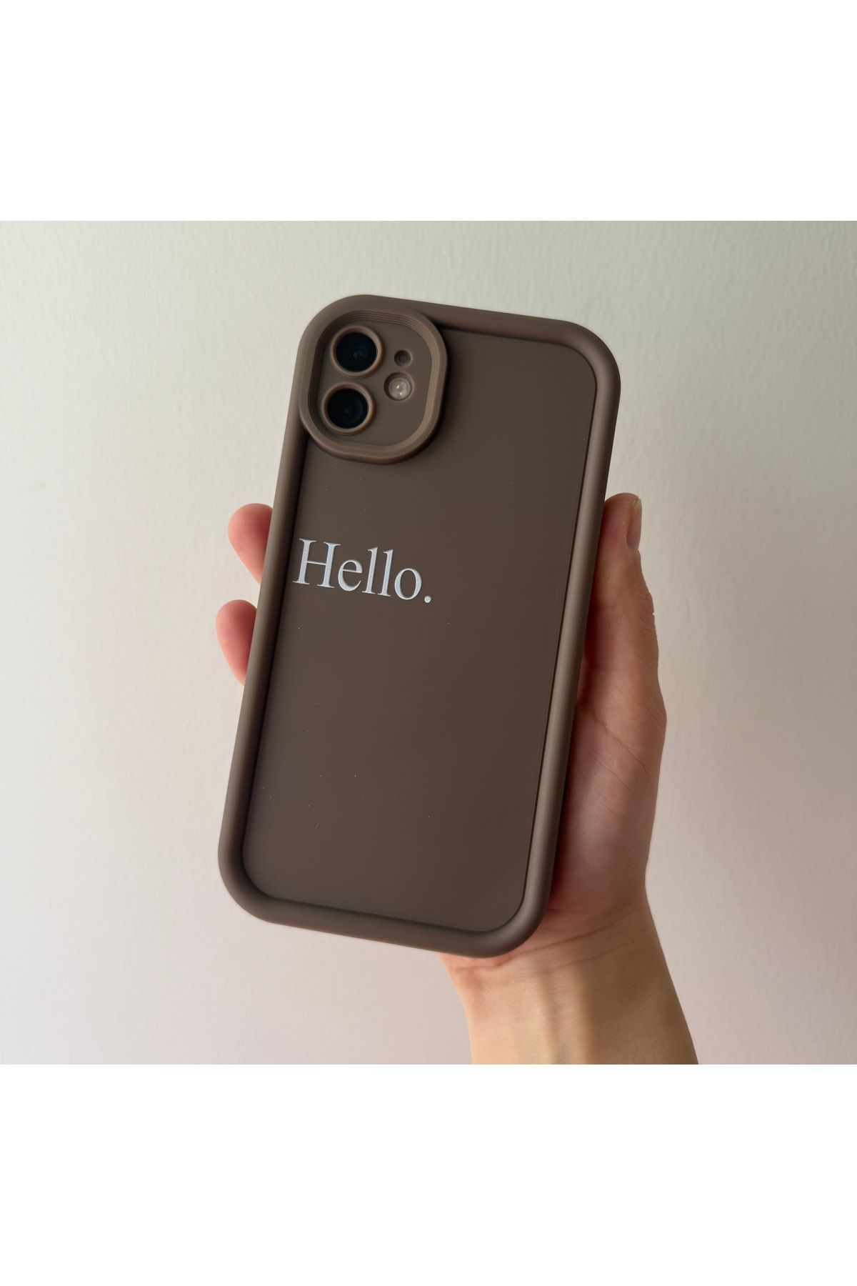 FİŞNEİLETİŞİM İPHONE 11 UYUMLU HELLO KILIF (TABA)