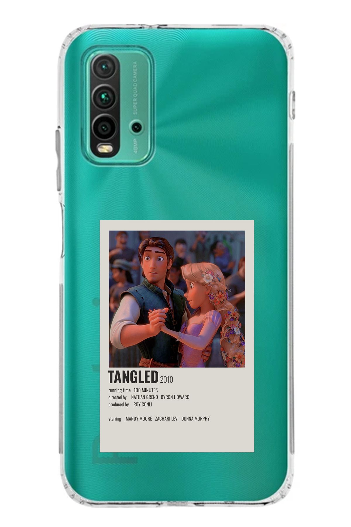 TechTree Redmi 9T Uyumlu Rapunzel Tangled Tasarımlı Şeffaf Silikon Kılıf