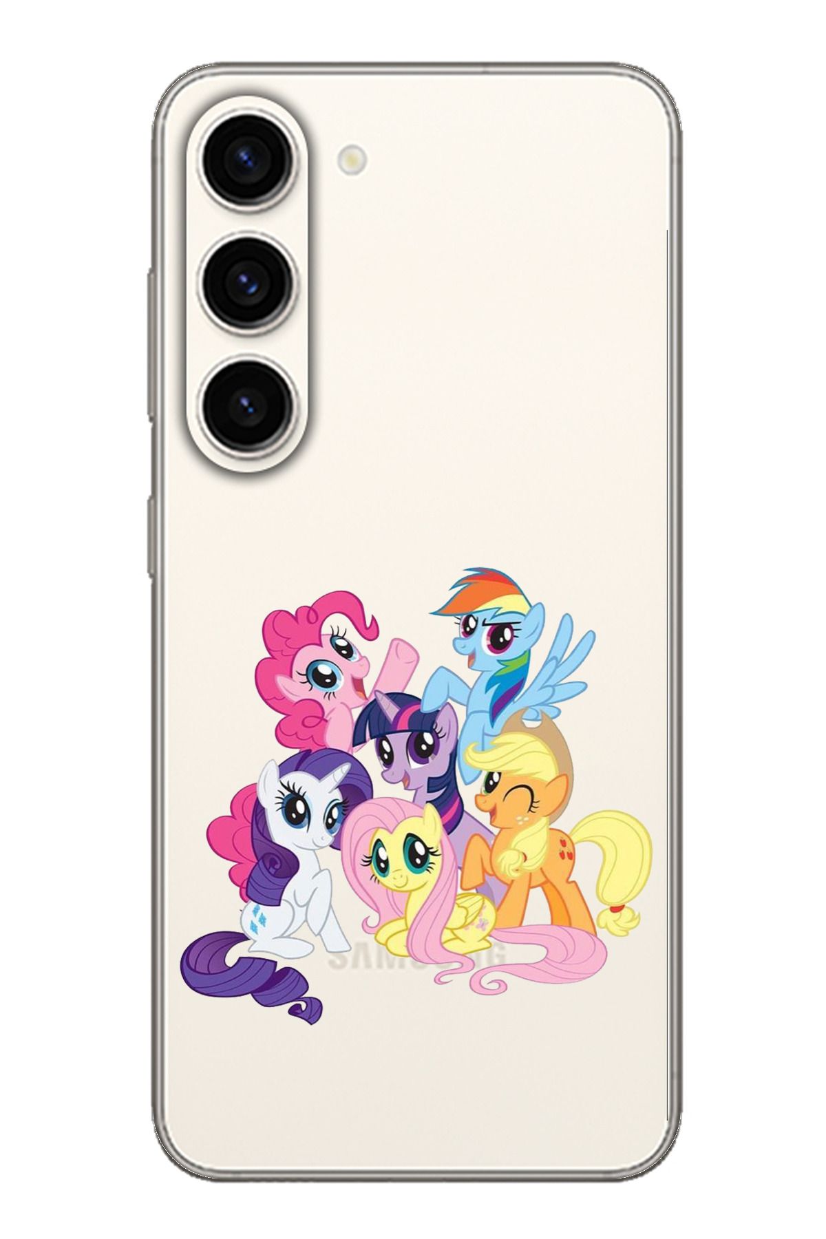 TechTree SAMSUNG S23 Uyumlu My Little Pony: Arkadaşlık Sihirlidir Tasarım Şeffaf Silikon Kılıf