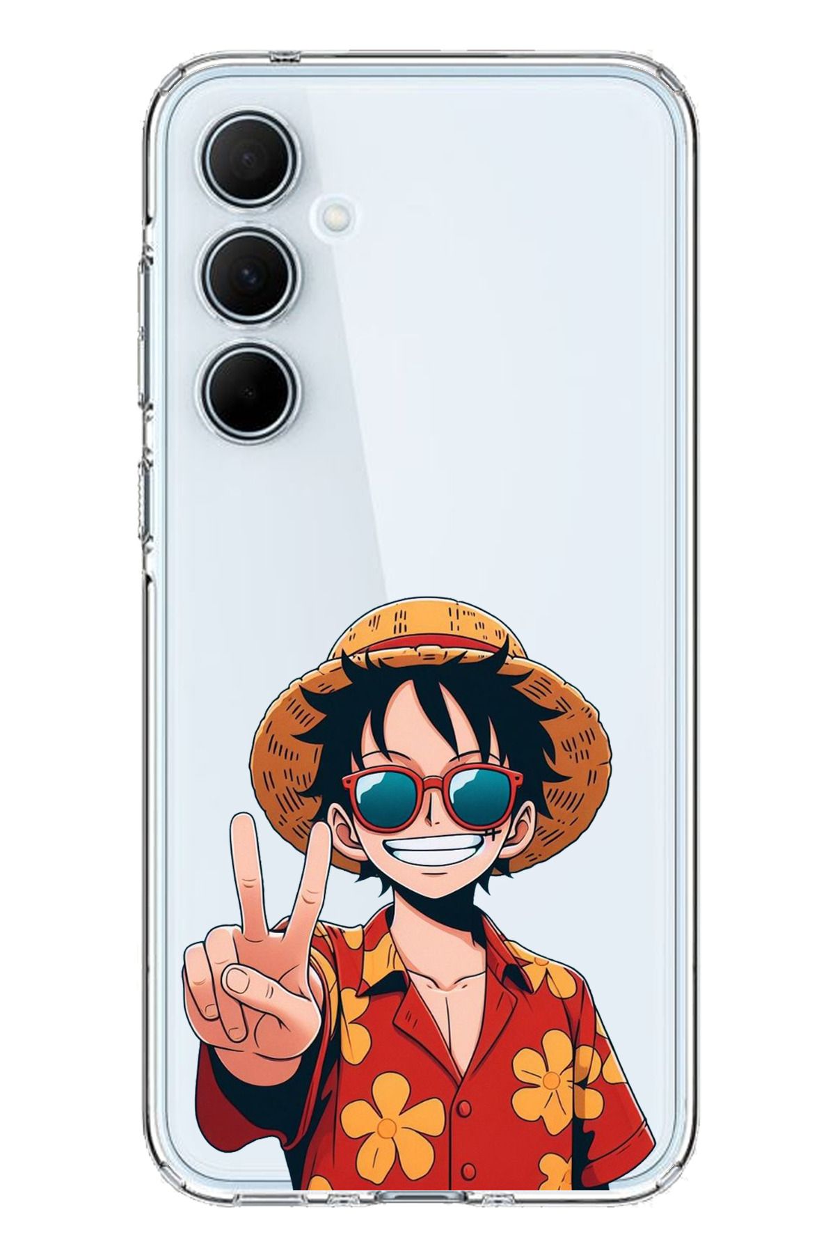 TechTree SAMSUNG Galaxy A35 Uyumlu Monkey D. Luffy Tasarımlı Şeffaf Silikon Kılıf