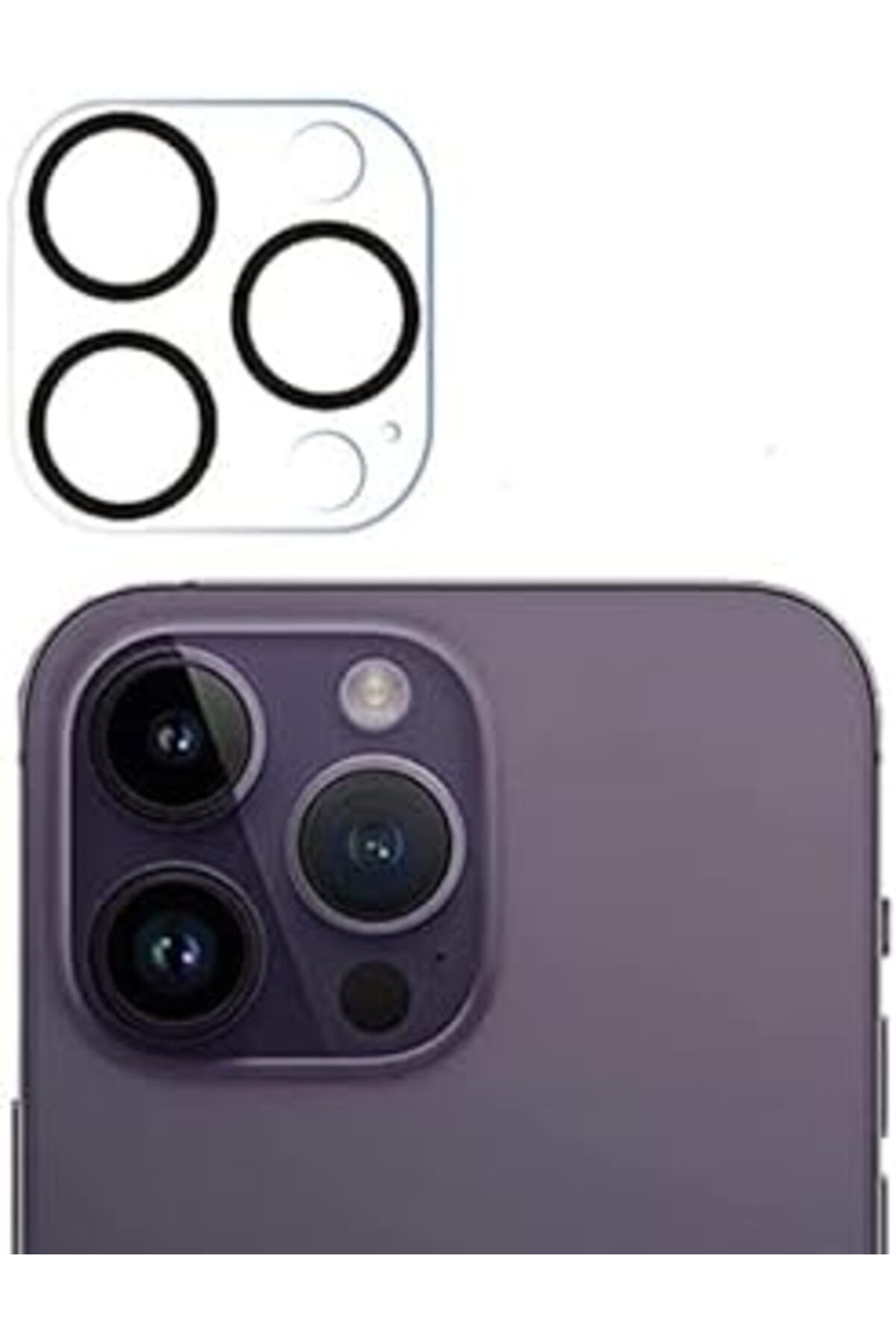 ShopZum Happy Trend Iphone 14 Pro Ve 14 Pro Max Uyumlu Kamera Lens Koruyucu Temperli Cam Kamera Koruyucu 9H