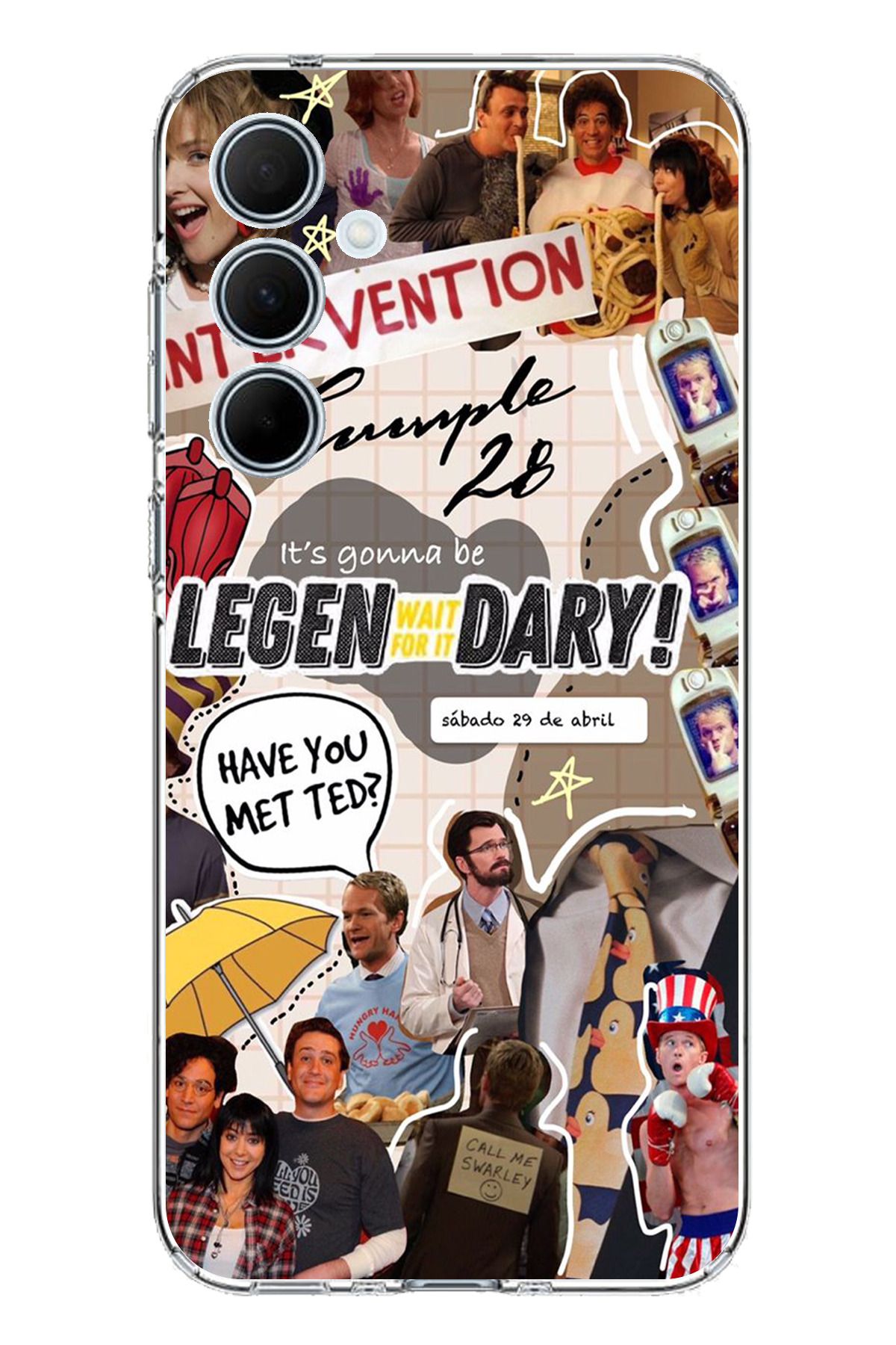 TechTree SAMSUNG Galaxy A35 Uyumlu Retro Gazete How i met your mother Tasarımlı Şeffaf Silikon Kılıf