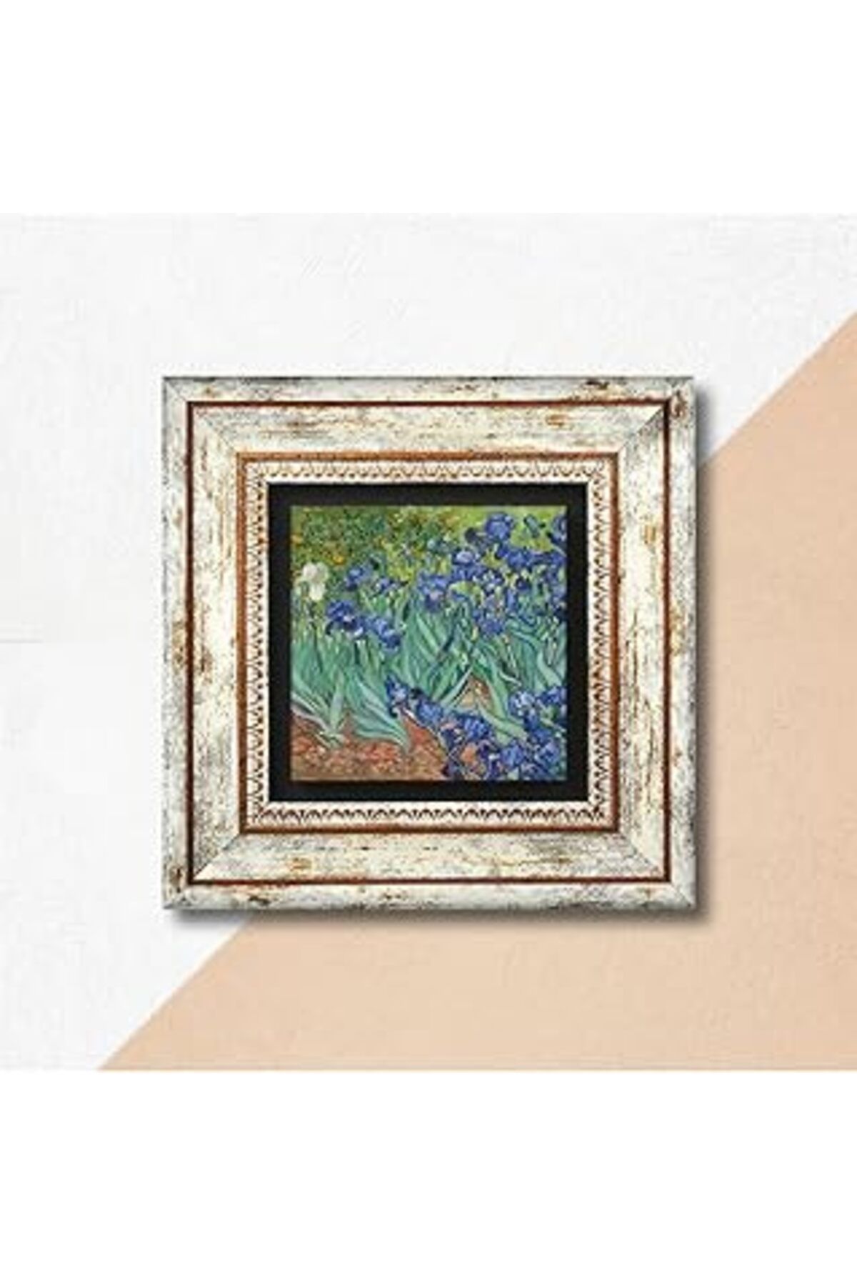 EDALKILIÇ Pione Vincent Van Gogh İRisler Taş Duvar Tablosu Çerçeveli Duvar Dekoru Wall Art K1-66