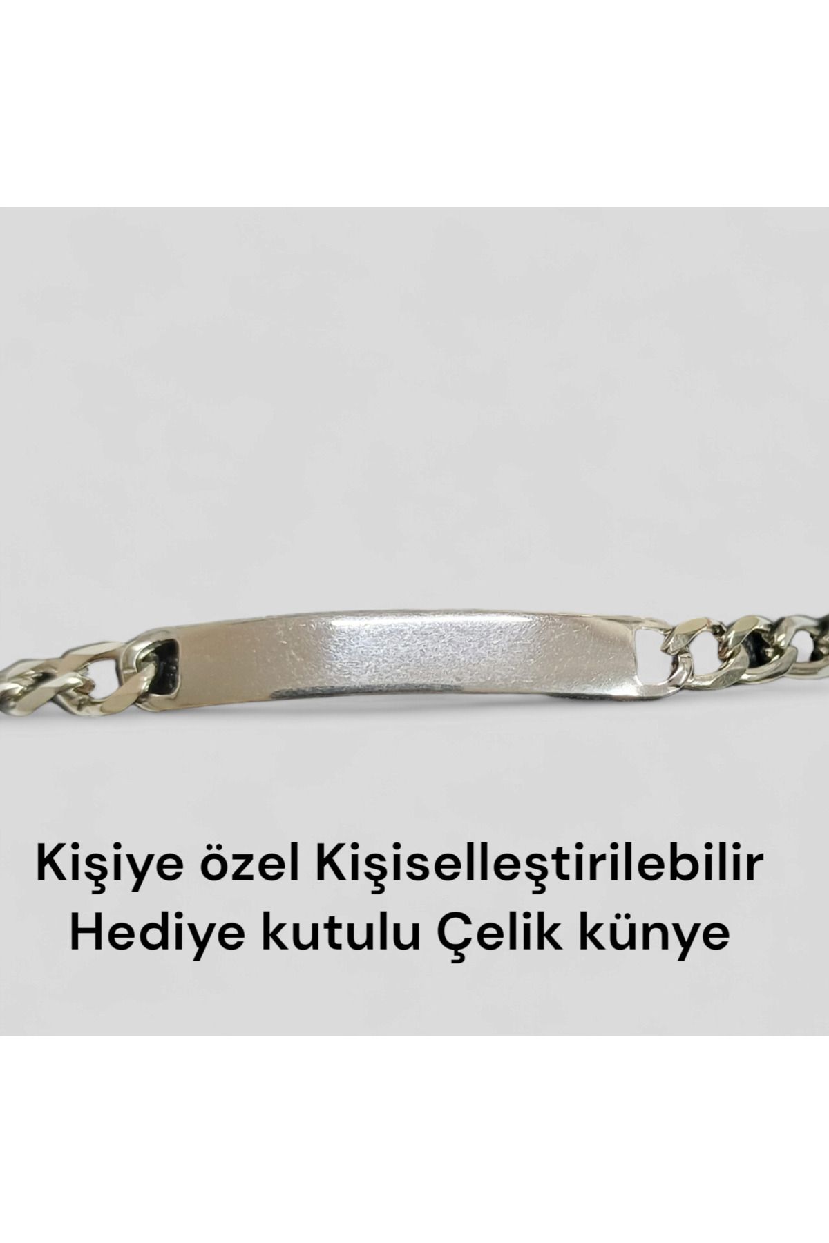 MK butik Kişiye özel Kişiselleştirilebilir Hediye kutulu Ünisex Çelik bileklik