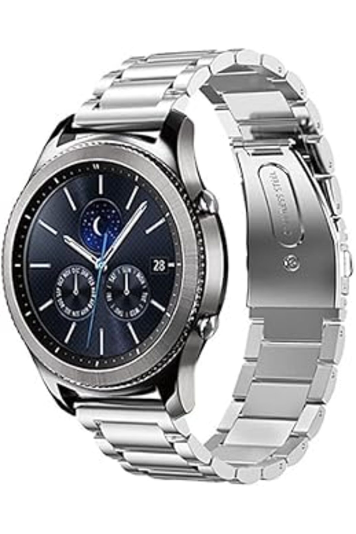 ShopZum Huawei Watch Gt3 Pro Ile Uyumlu 46 Mm Metal Katlamalı, 3 Kademeli Her Ölçüye Uygun Ayarla