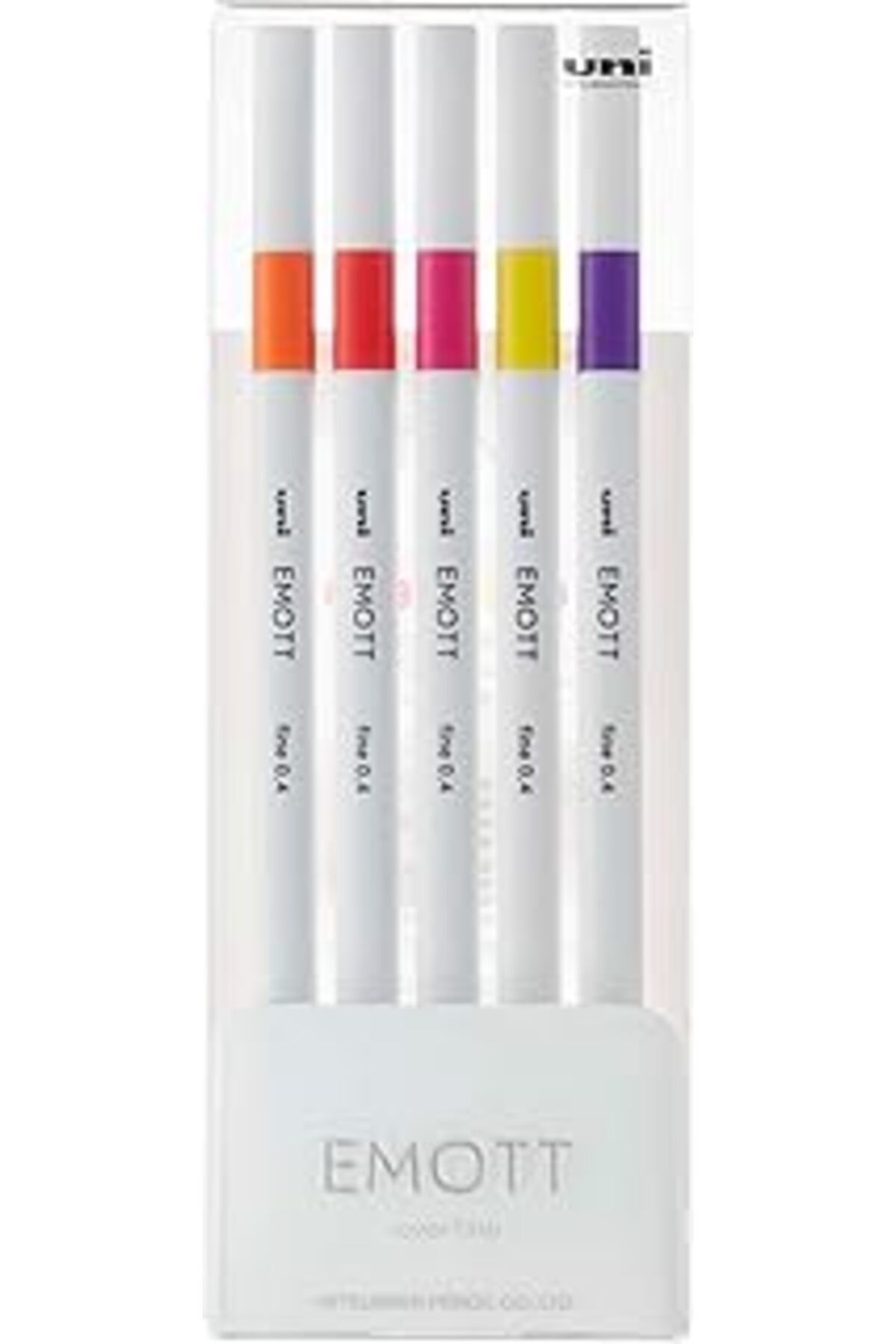 ebadi Uni FineliNer Emott 0.4 Sicak Renkler 5 Li Pem-Sy/5C.02