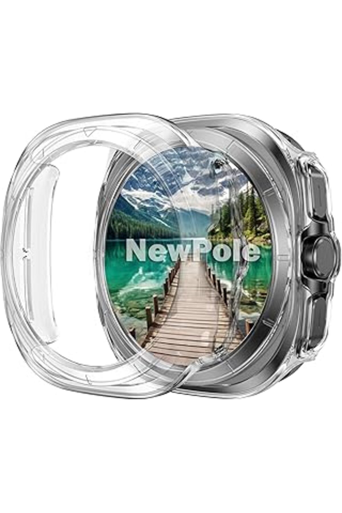 ShopZum Newpole Galaxy Watch Ultra Için Watch Tam Kaplayan Watch Kasa Koruyucu Kılıf Sert Pc Darbelere Daya