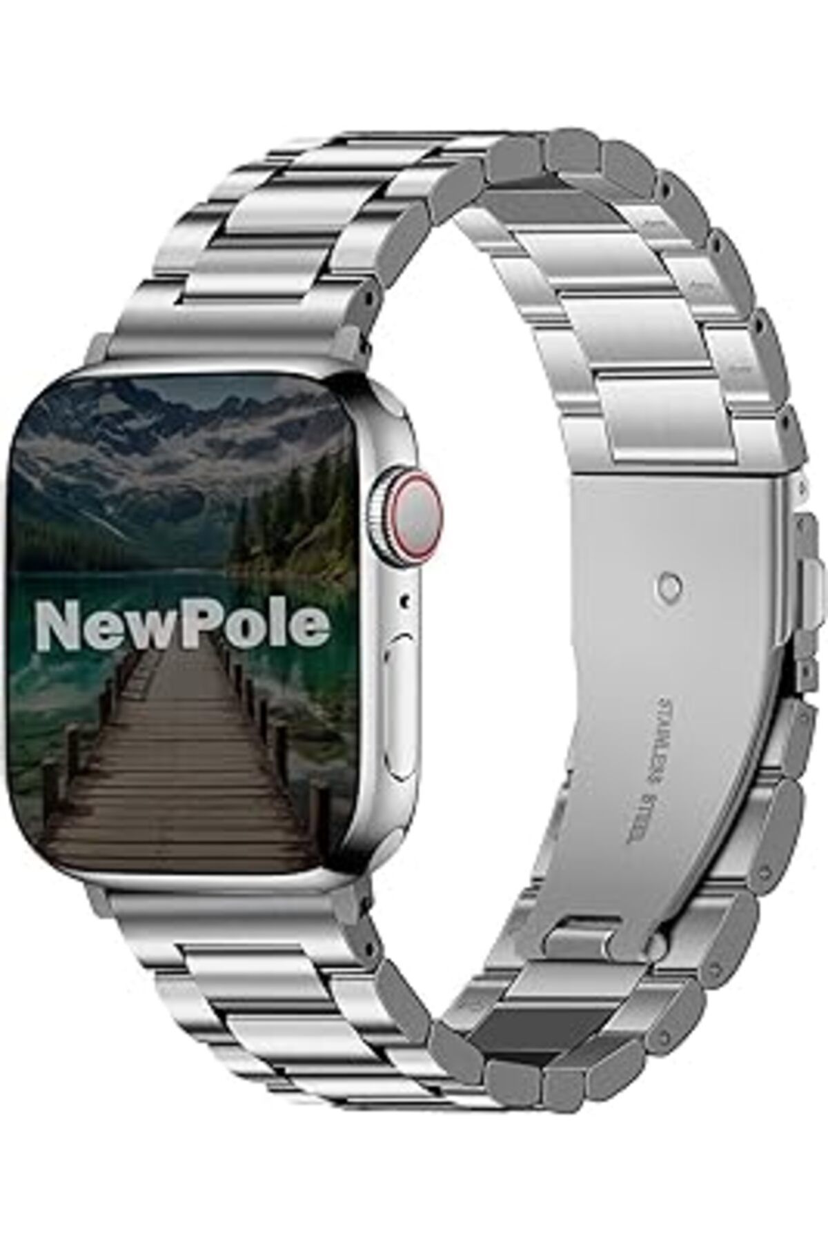 MAGNESİA Newpole Watch 46Mm 45Mm 44Mm 42Mm 49Mm Uyumlu Kordon Stal Baklalı Çelik Kordon Rahatsız Etmeyen App