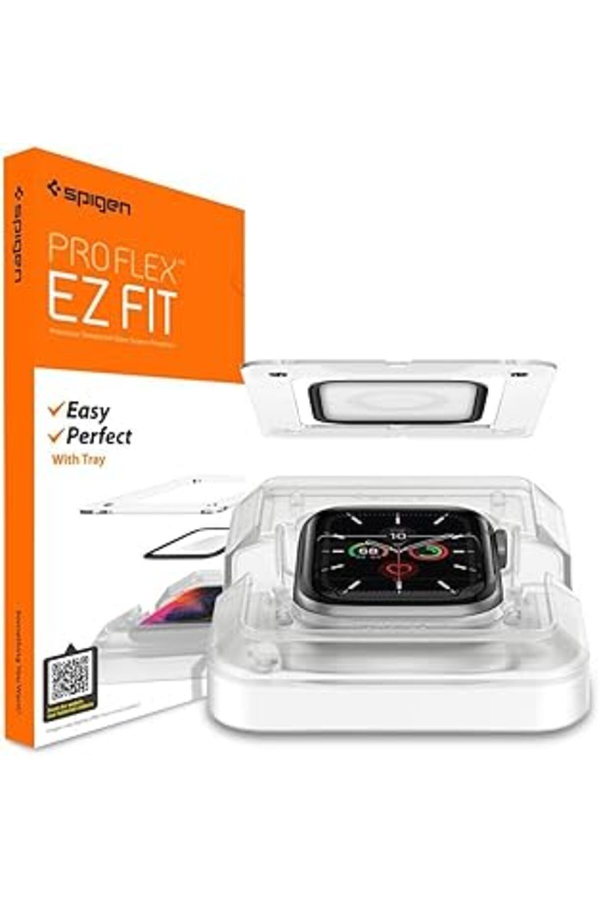 MAGNESİA Spigen Watch 40Mm (Seri Se2/6/Se/5/4) Ekran Koruyucu Kolay Kurulum Pro Flex Ez Fit (2 Adet) -