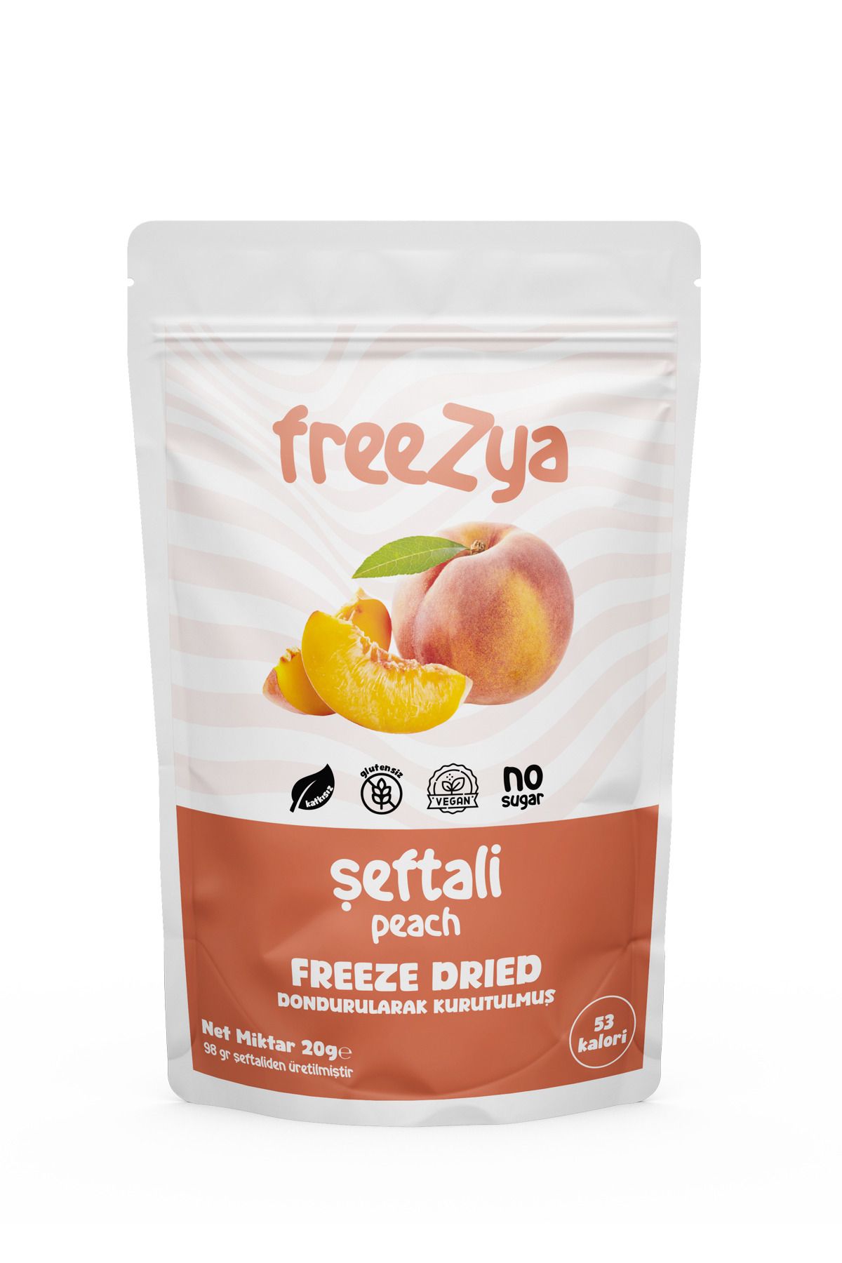 Piki Freezya Dondurularak Kurutulmuş Şeftali - 20 Gr