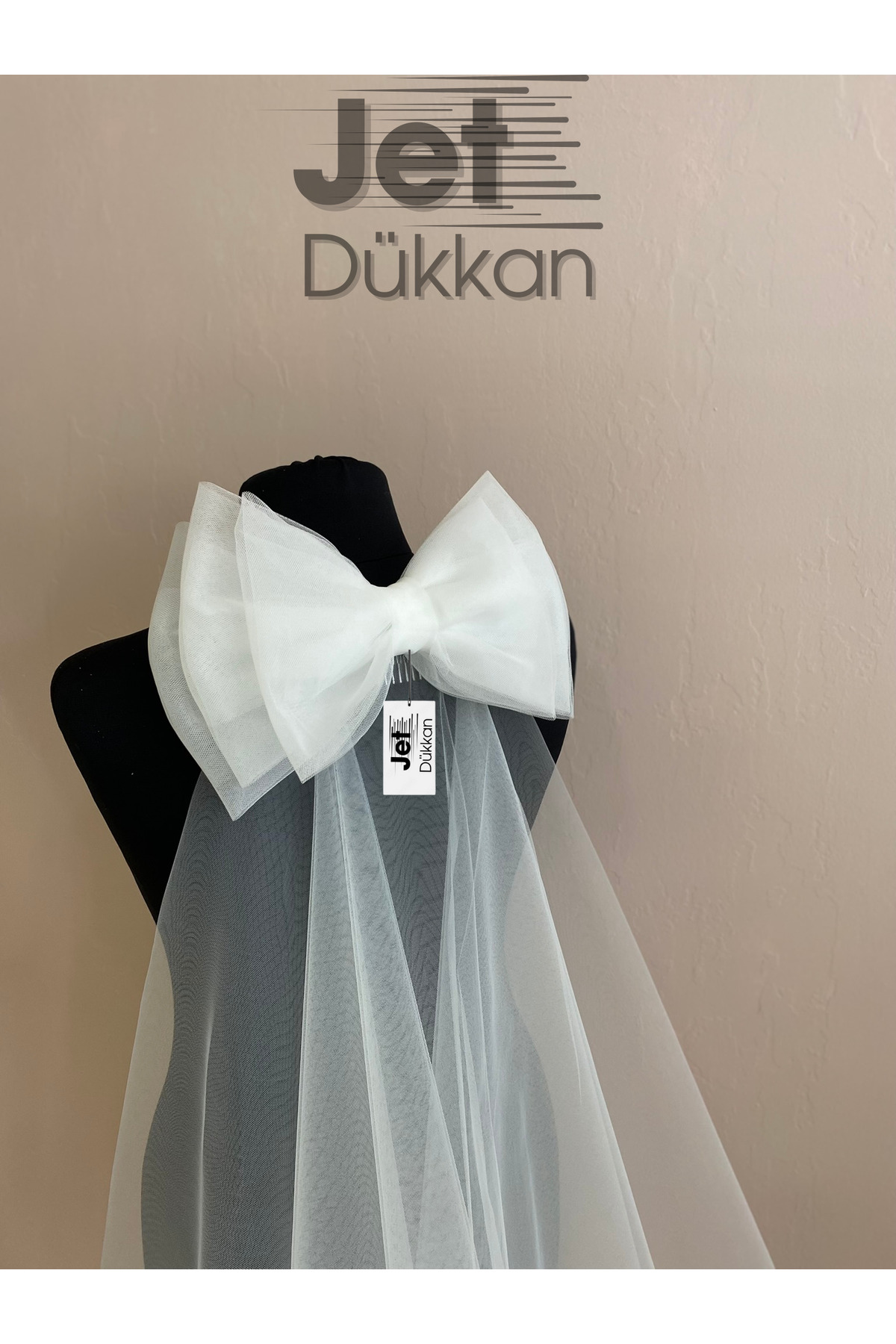 Bride Duvak - Gelin Gelinlik Için, Nikah, Duvağı,tül, Kırık Beyaz