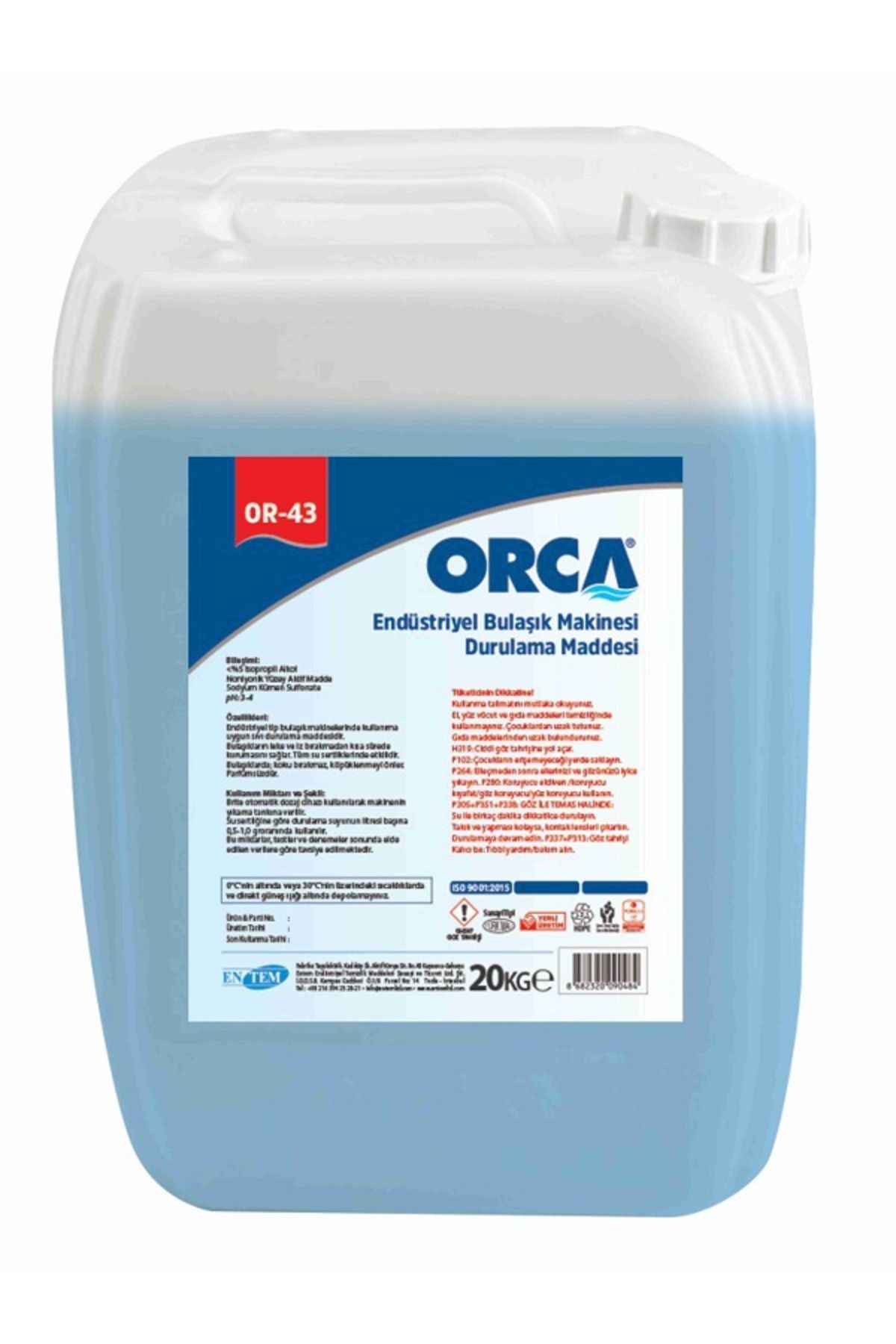 Orca Endustriyel Bulaşık Makinesi Parlatıcısı (Durulama) 20 Litre