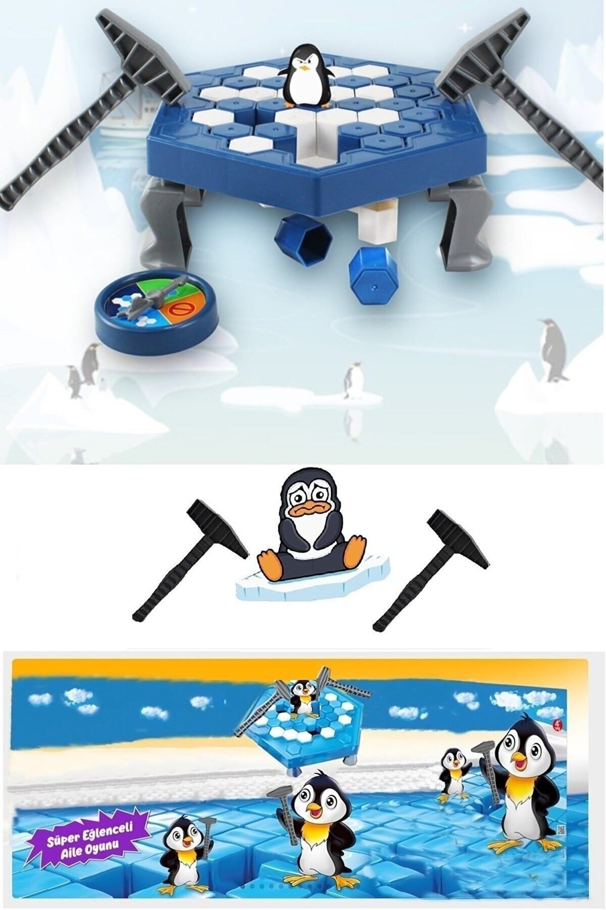 Bundera-Ice Trap Penguin Dropping + Montessori Hand Muscle Development and Line, Number and Shape Exercises Set of 2 6