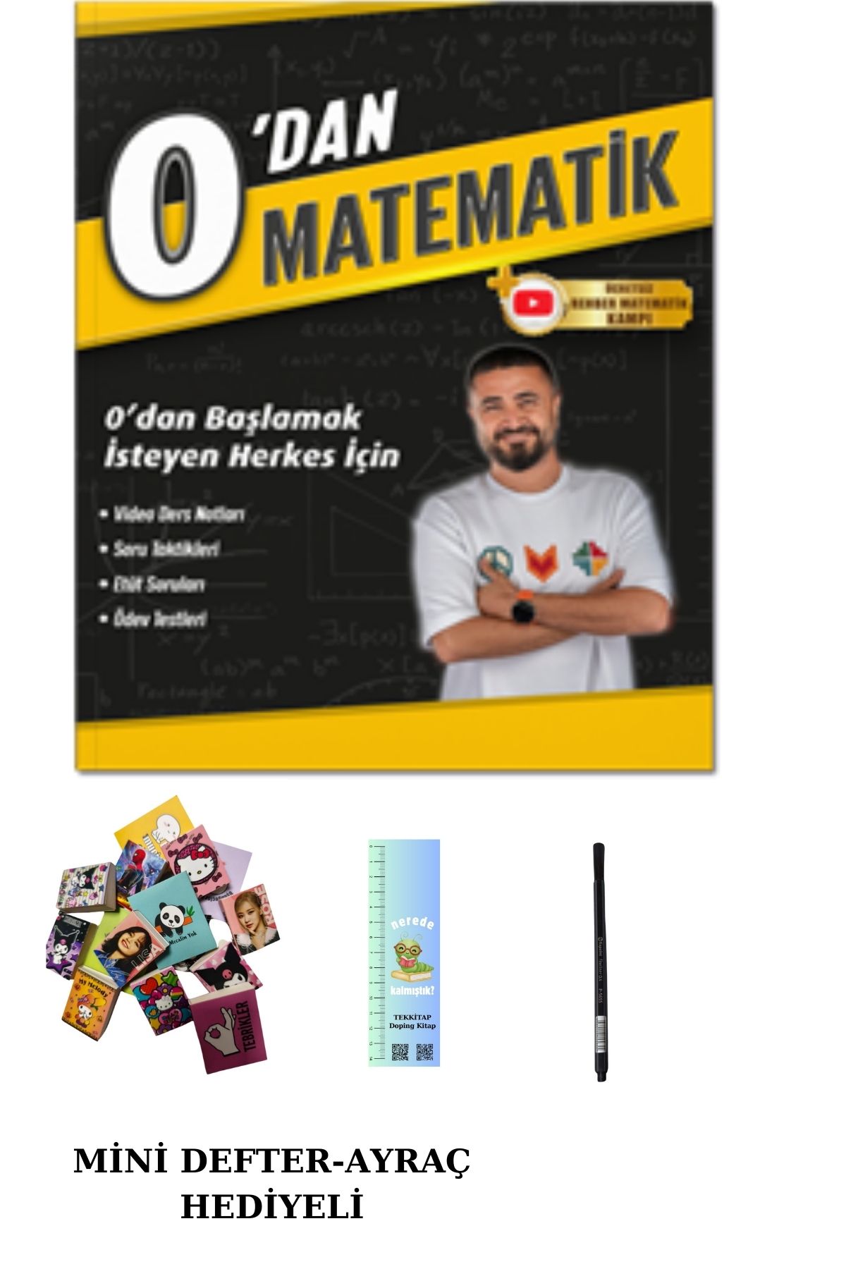 REHBER MATEMATİK YAYINLARI Rehber Matematik Tyt 0 Dan Matematik Soru Bankası (Uno-Mini Defter-Trtıl Ayraç ) 2025 Müfredat