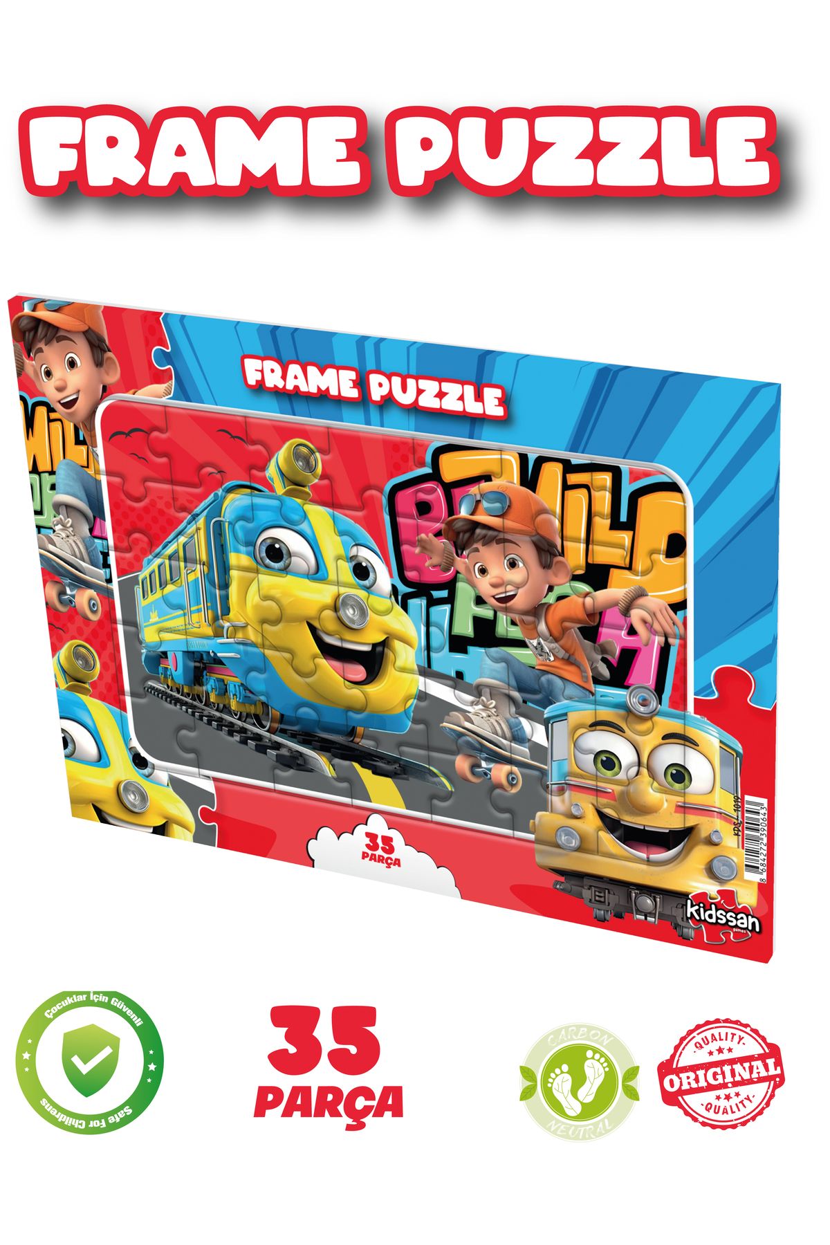 kidssan games FRAME PUZZLE 35 PARÇA ÇOCUK OYUNCAĞI SUBWAY TRENCİ ÇOCUKLAR PUZZLE EĞİTİCİ MONTESORİ