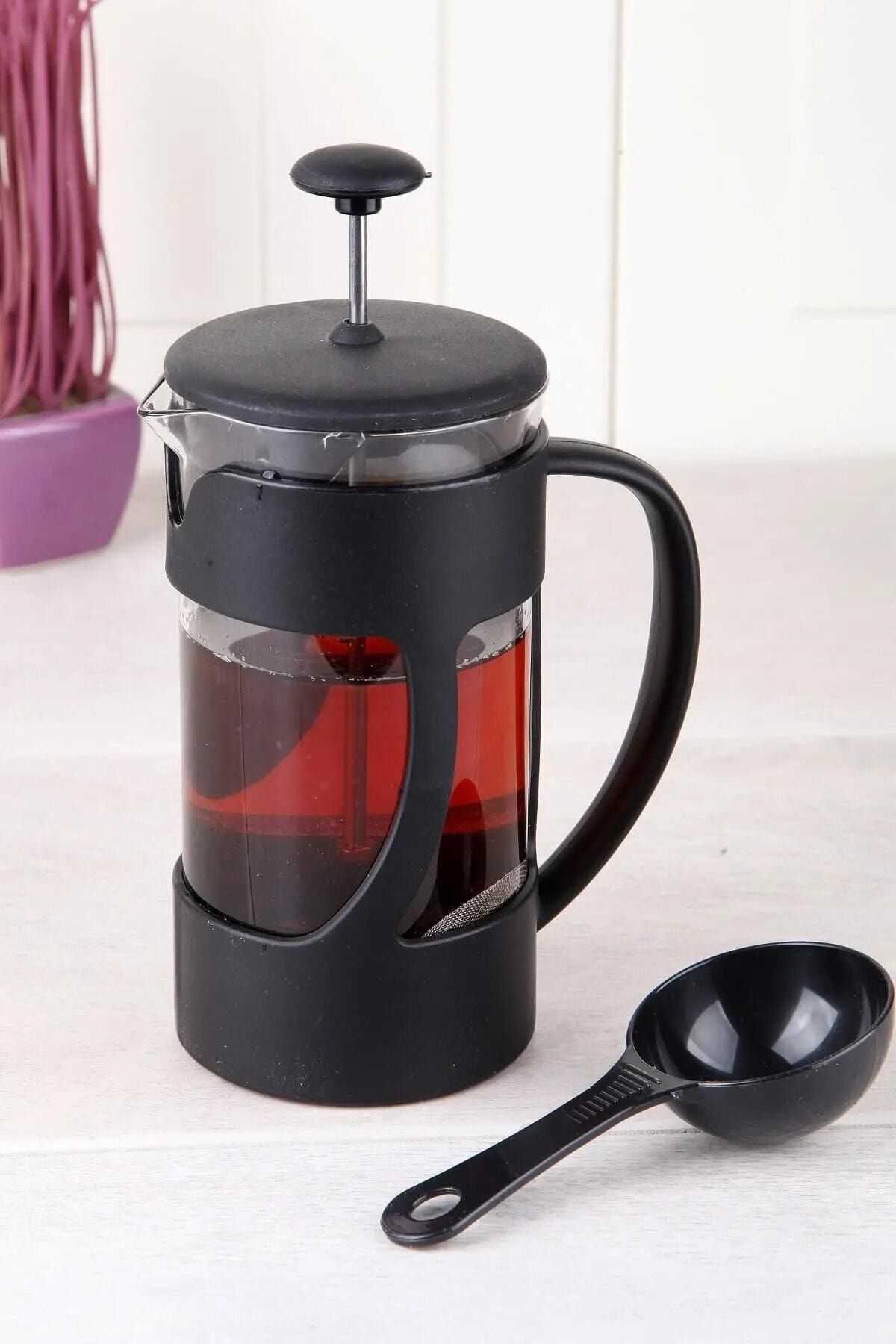 Unique 350ml Ölçekli Lüx Cam French Press