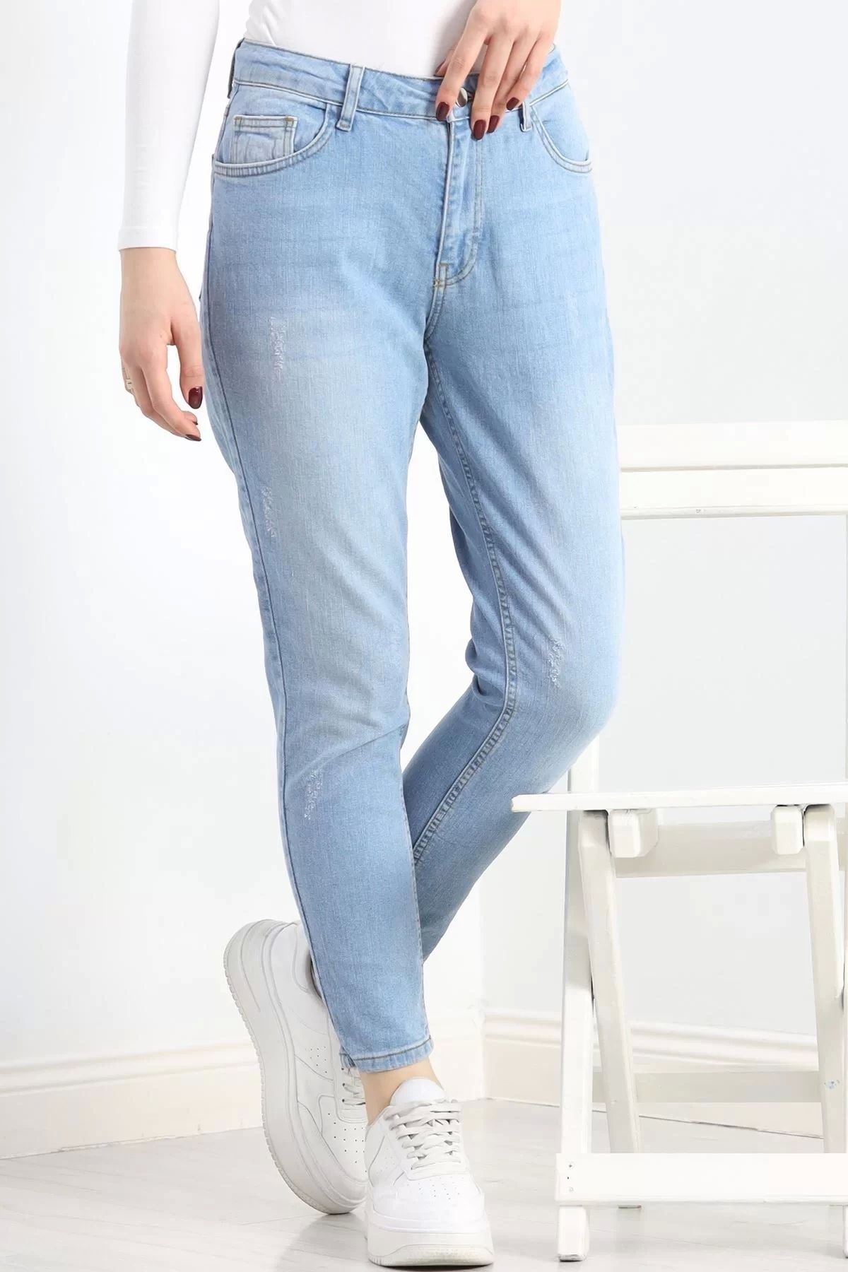 ufukmoda Yüksek Bel Mom Jean Açıkmavi - 20638.1590.