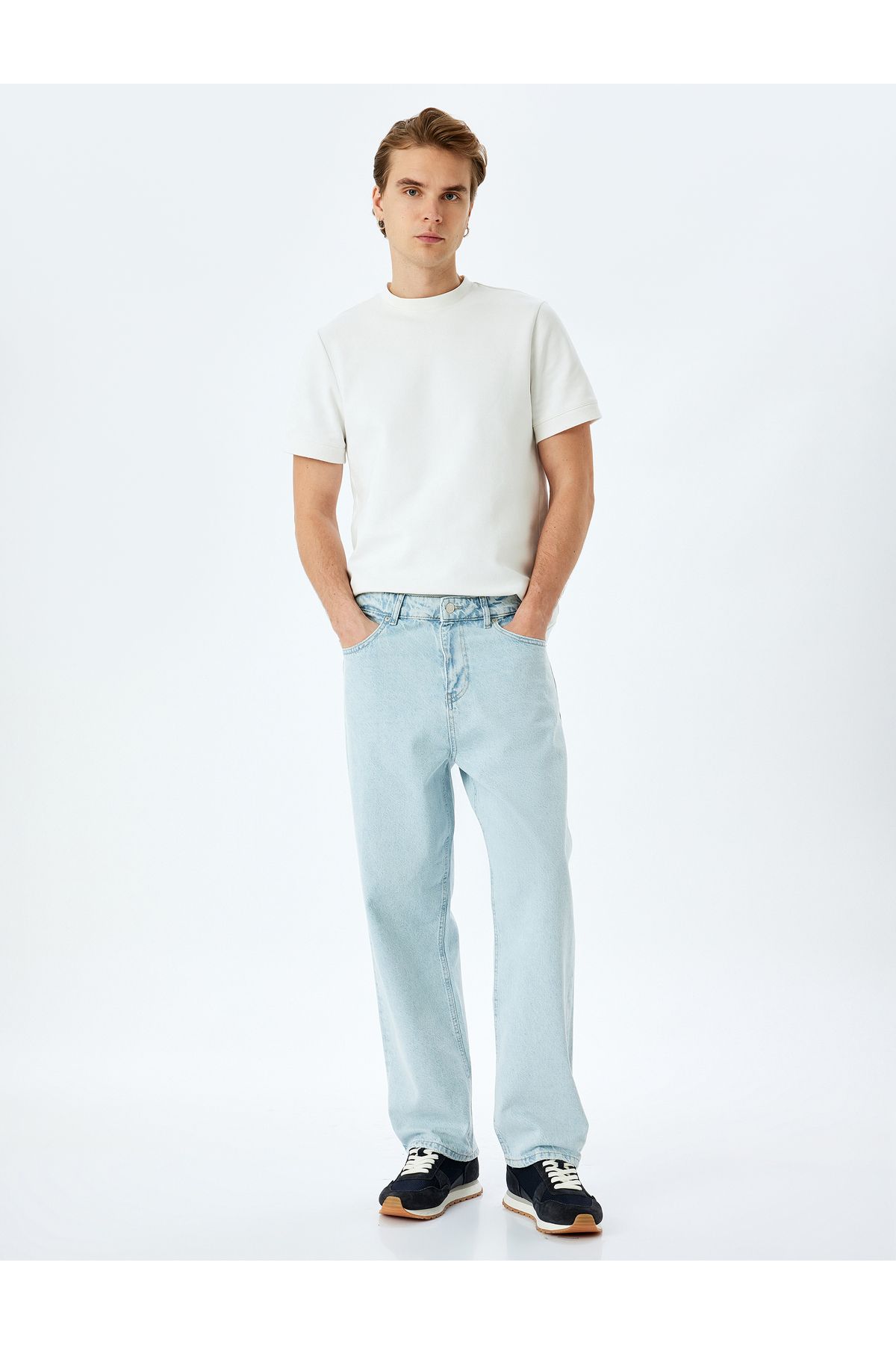 Koton Yeni Sezon Normal Bel Pamuklu Bol Baggy Jean Pantolon