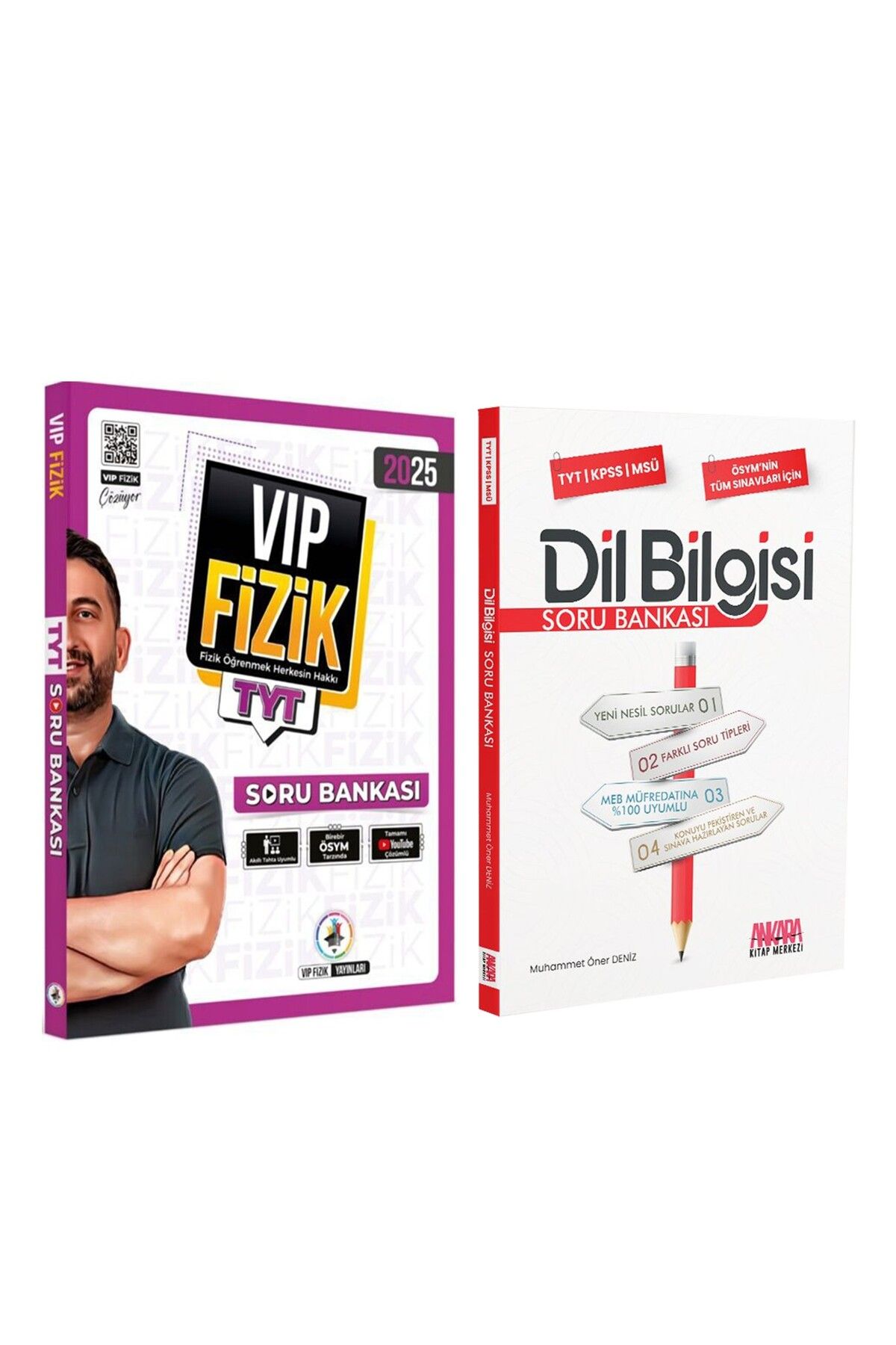 Ankara Kitap Merkezi KR Akademi TYT Vip Fizik ve AKM Dil Bilgisi Soru Bankası Seti 2 Kitap